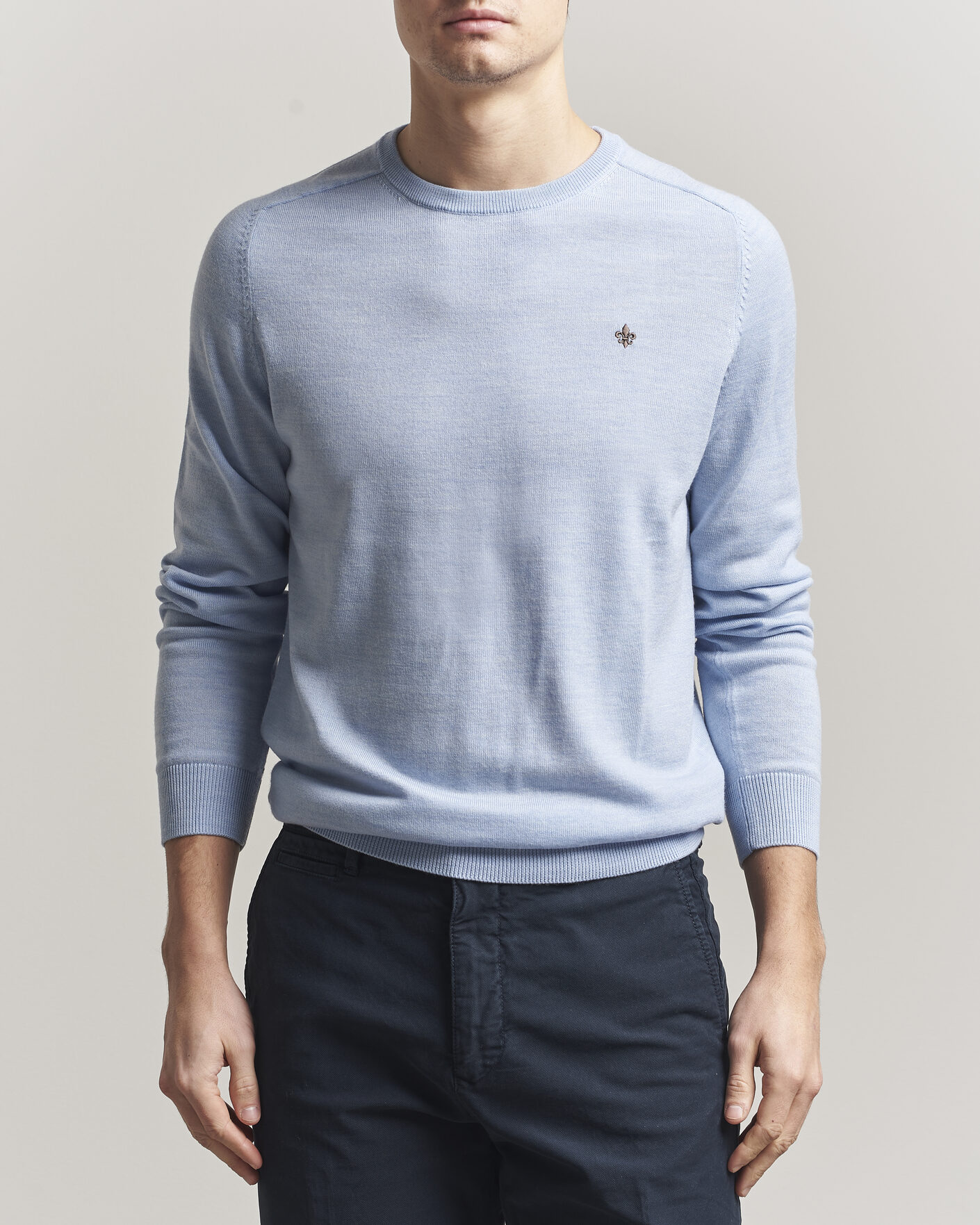 Herren | Pullover | Morris | Merino Oneck Light Blue