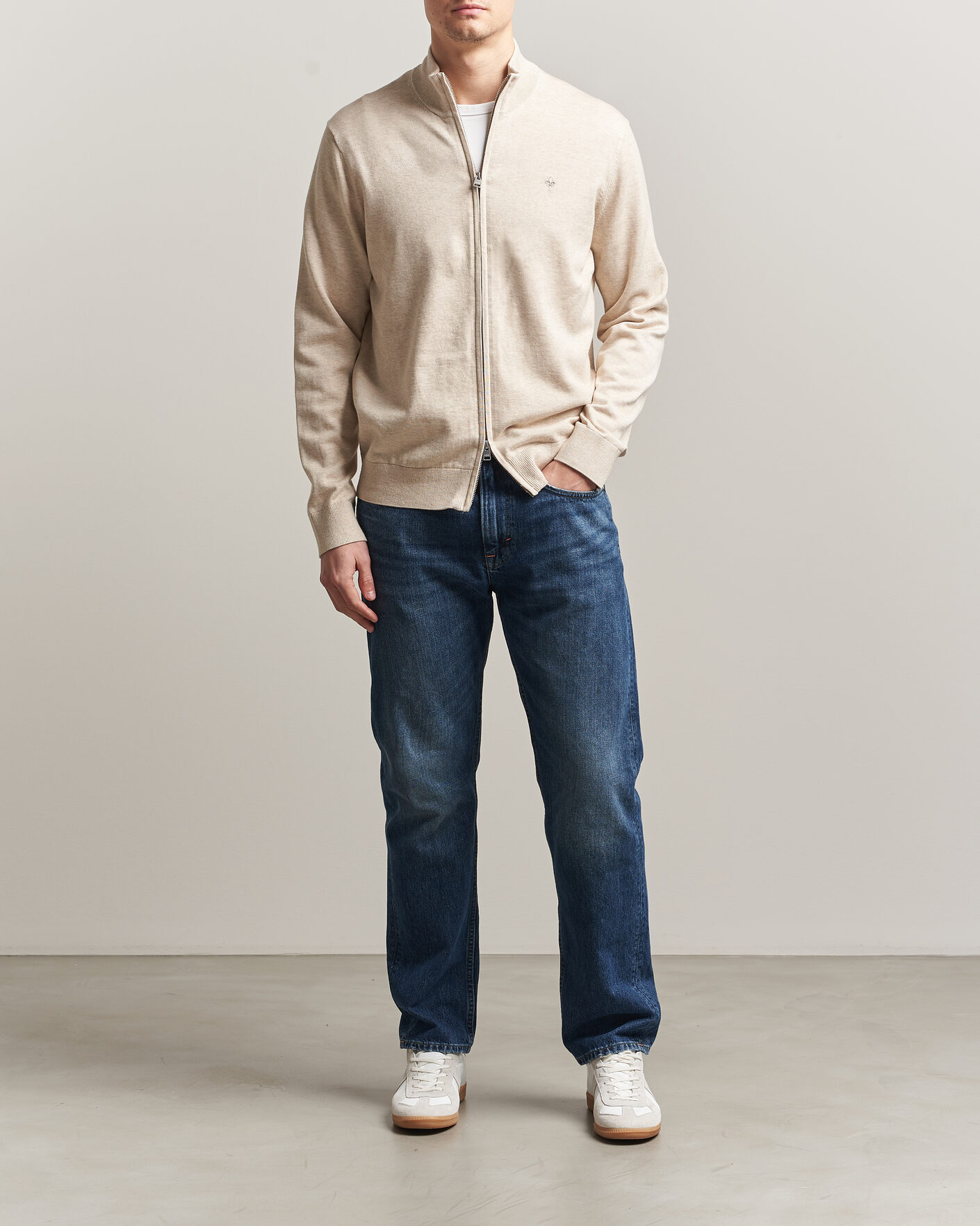 Herren | Pullover | Morris | Riley Zip Cardigan Khaki