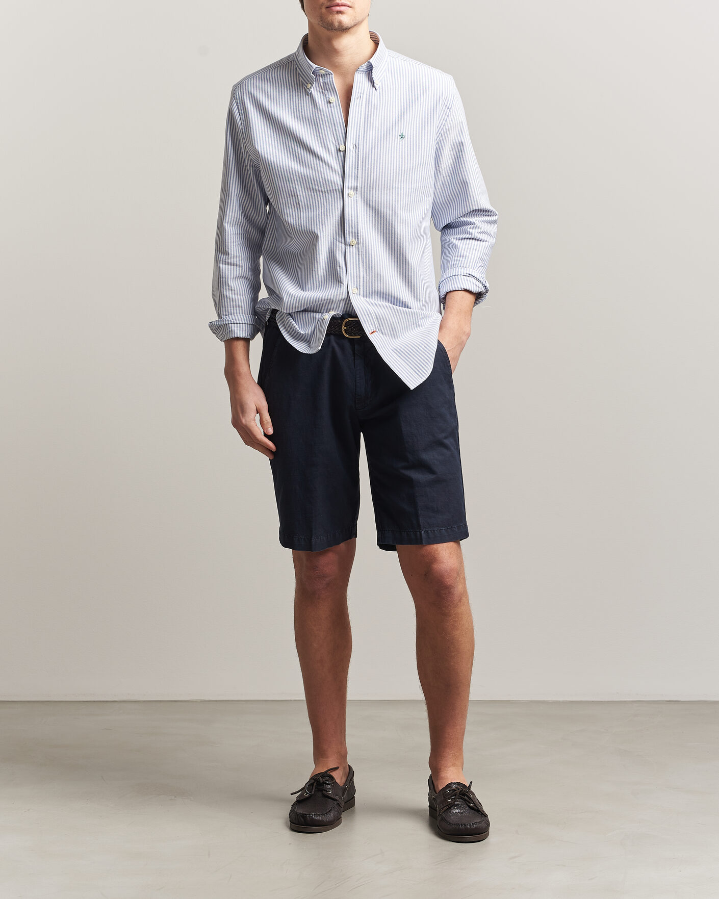 Herren | Hemden | Morris | Douglas Striped Oxford Shirt Dark Blue