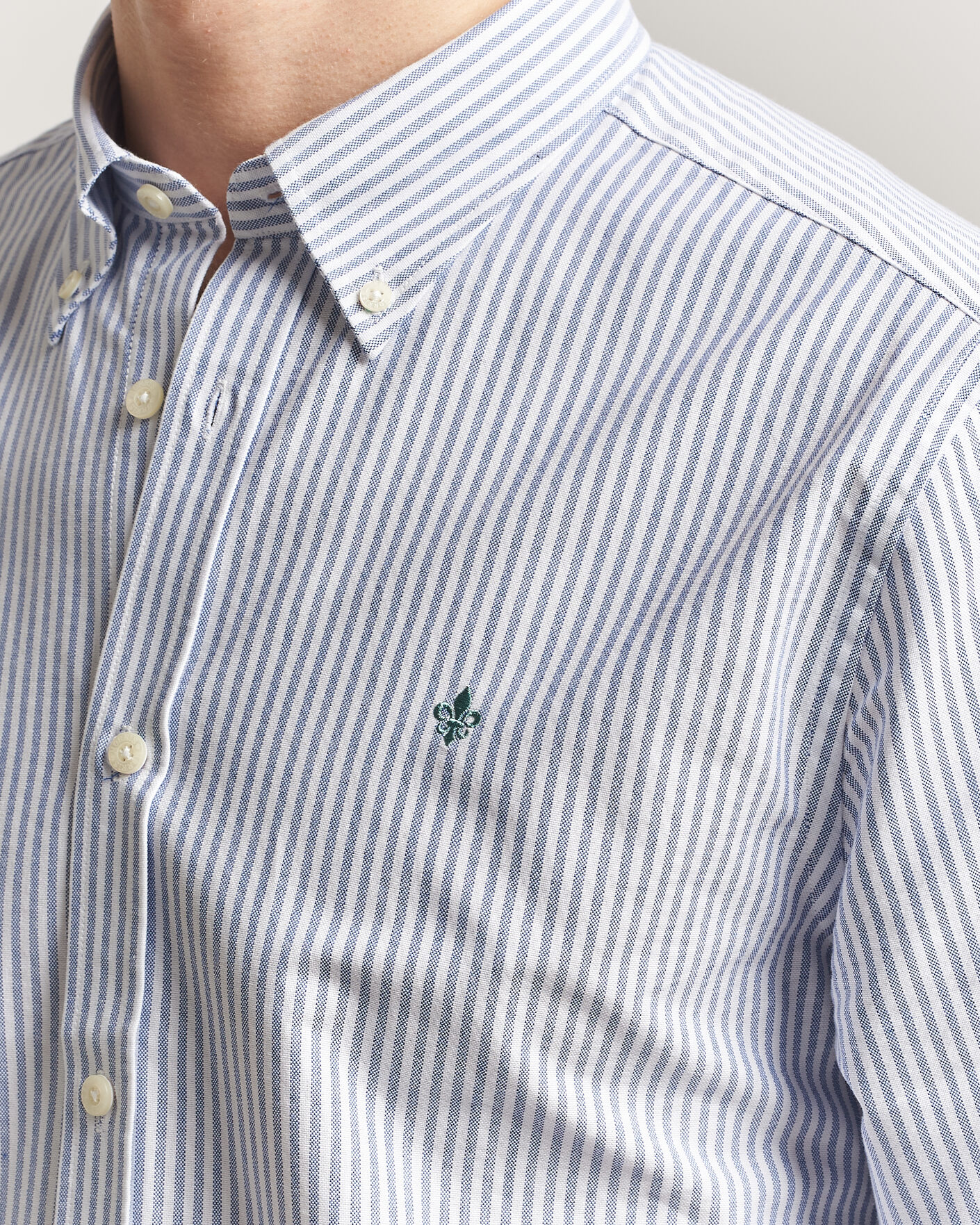 Herren | Hemden | Morris | Douglas Striped Oxford Shirt Dark Blue