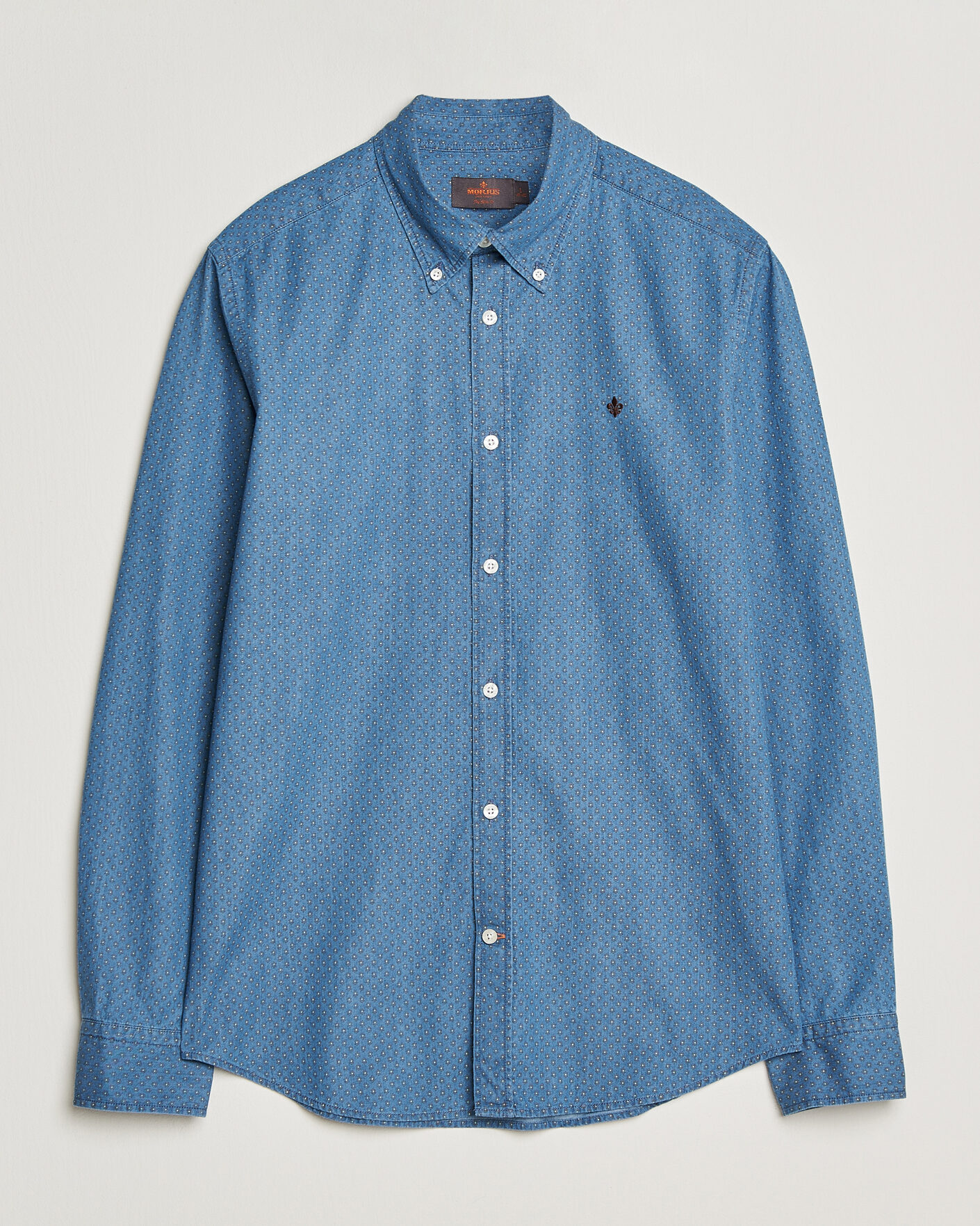Herren | Hemden | Morris | Denim Printed Shirt Blue
