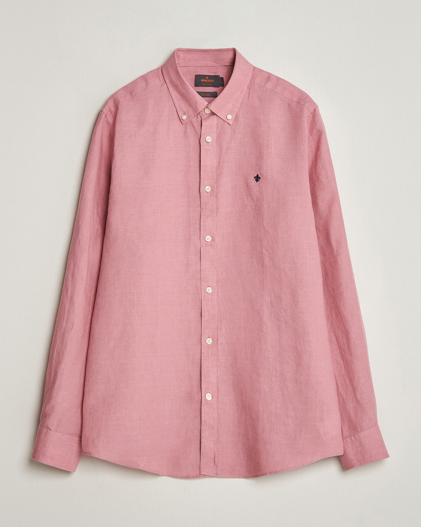 Herren | Hemden | Morris | Douglas Button Down Linen Shirt Pink