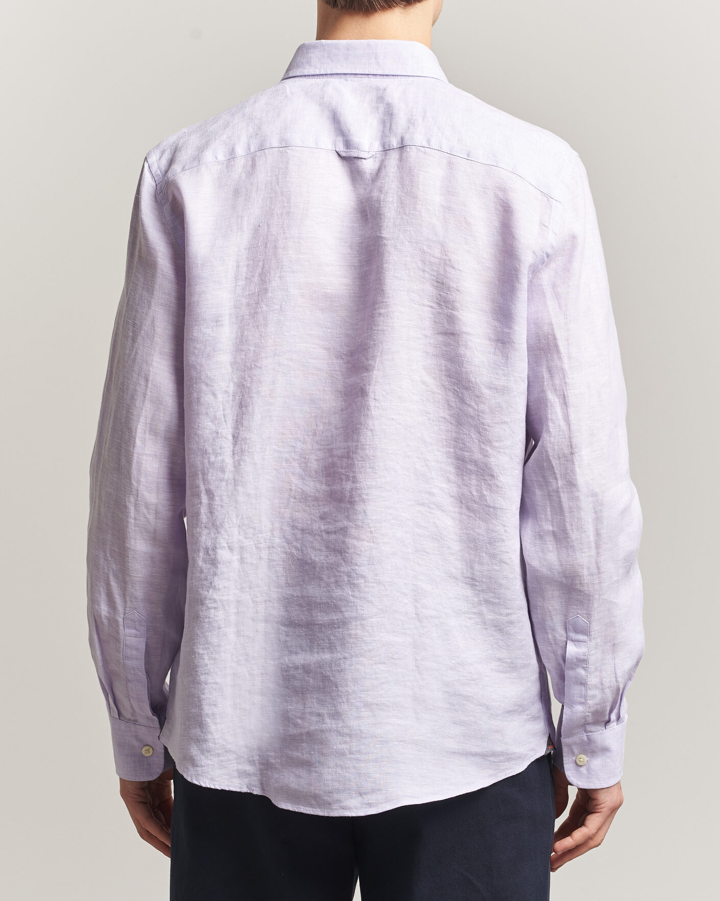 Herren | Hemden | Morris | Douglas Button Down Linen Shirt Purple