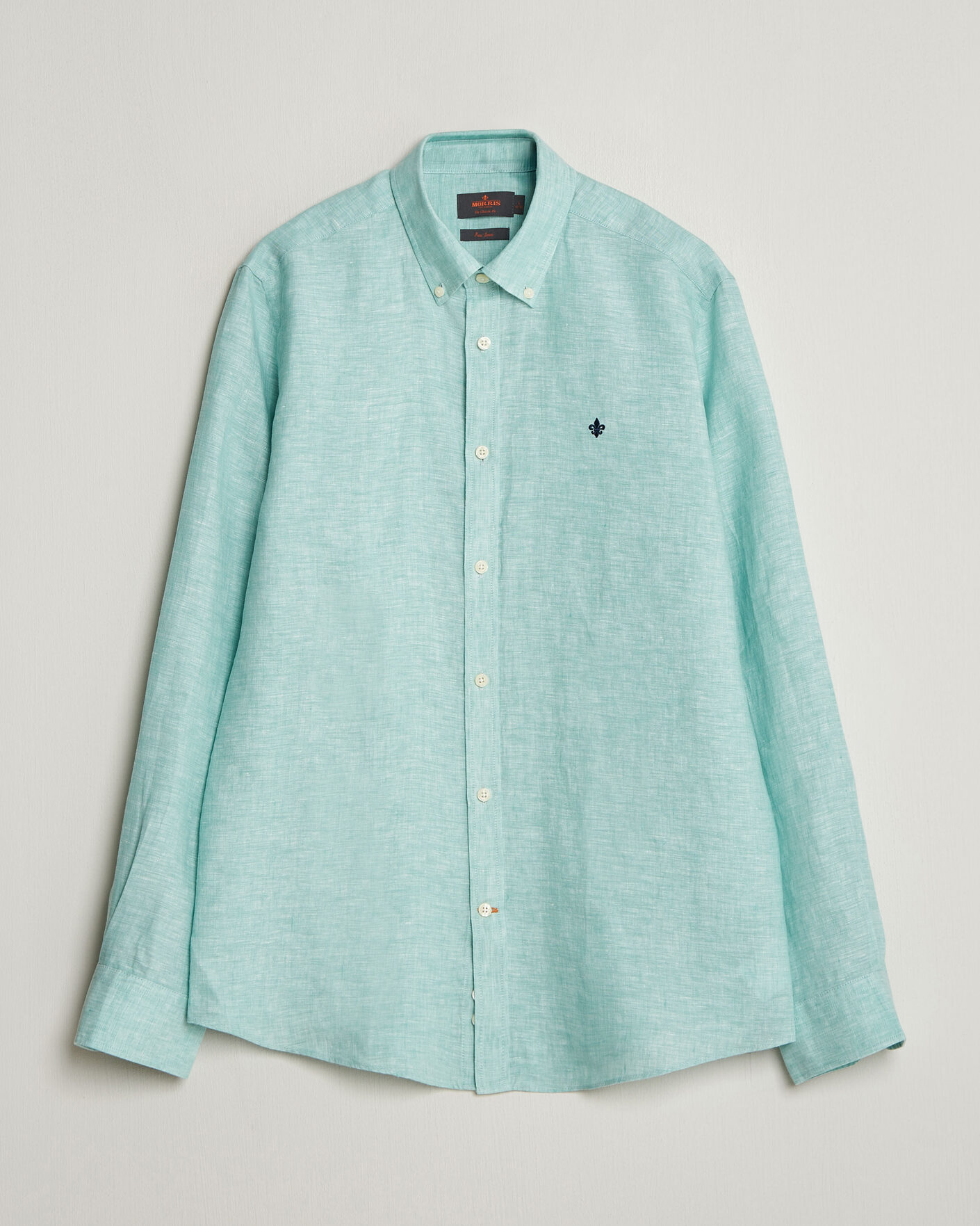 Herren | Hemden | Morris | Douglas Button Down Linen Shirt Green