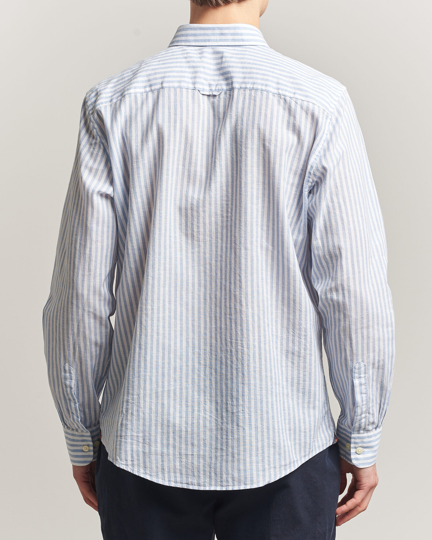 Herren | Hemden | Morris | Douglas Striped Linen Shirt Blue/White