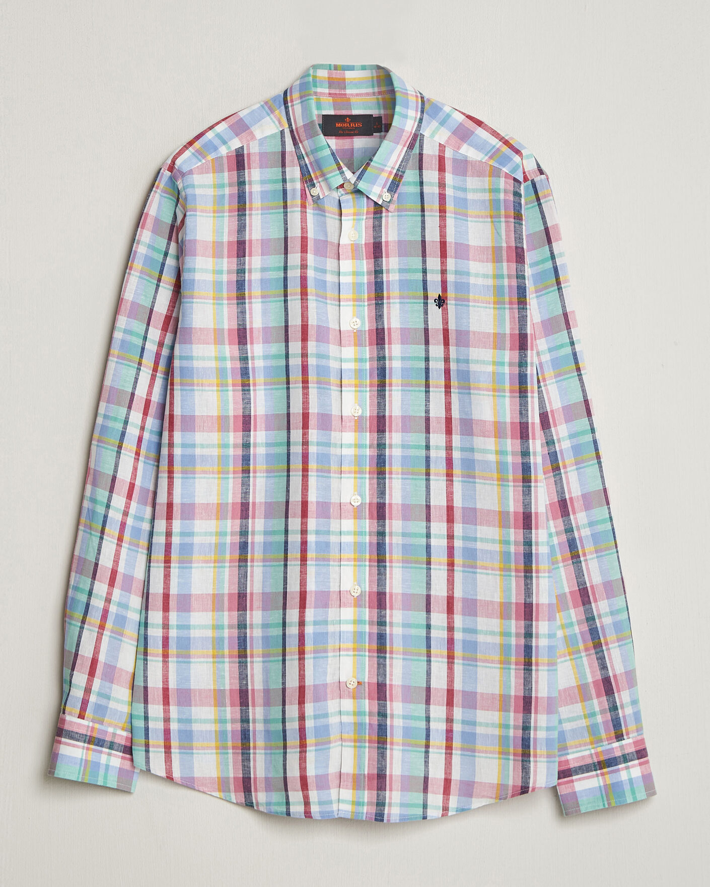 Herren | Hemden | Morris | Preppy Check Linen Shirt Multi