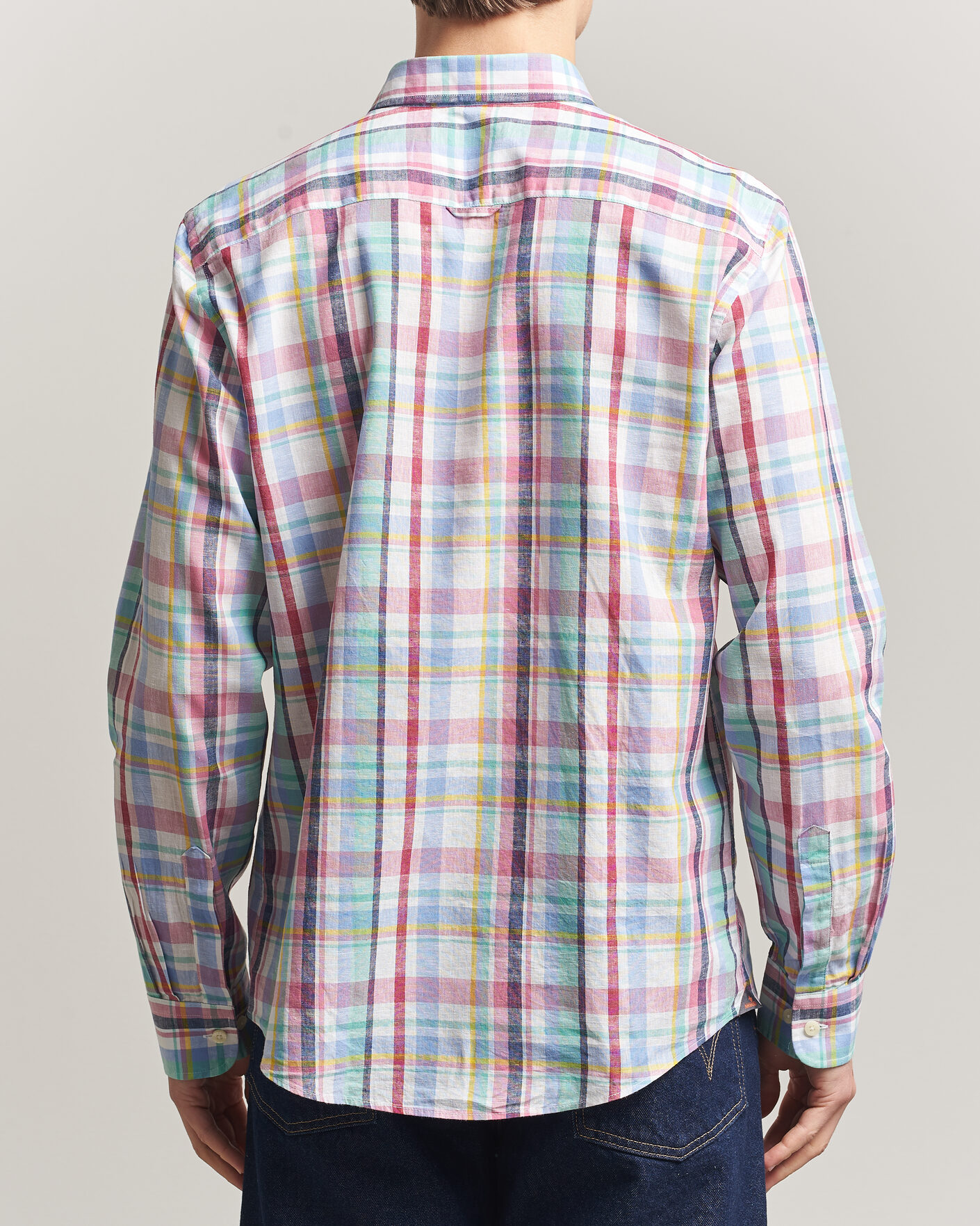 Herren | Hemden | Morris | Preppy Check Linen Shirt Multi