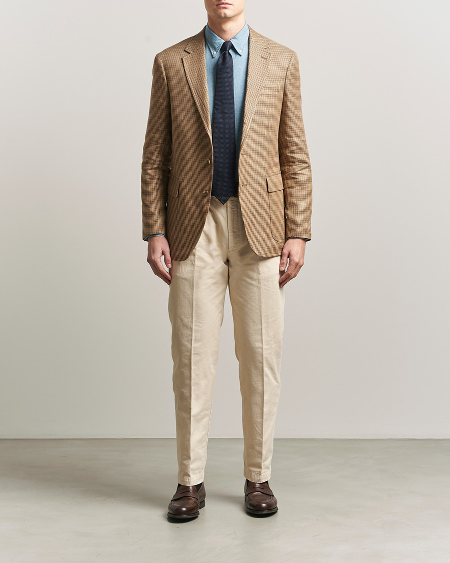 Herren | Sakkos | Polo Ralph Lauren | Mini Guncheck Blazer Camel Multi