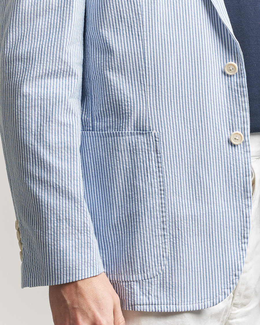 Herren | Sakkos | Polo Ralph Lauren | Seersucker Sportcoat Bright Blue/White