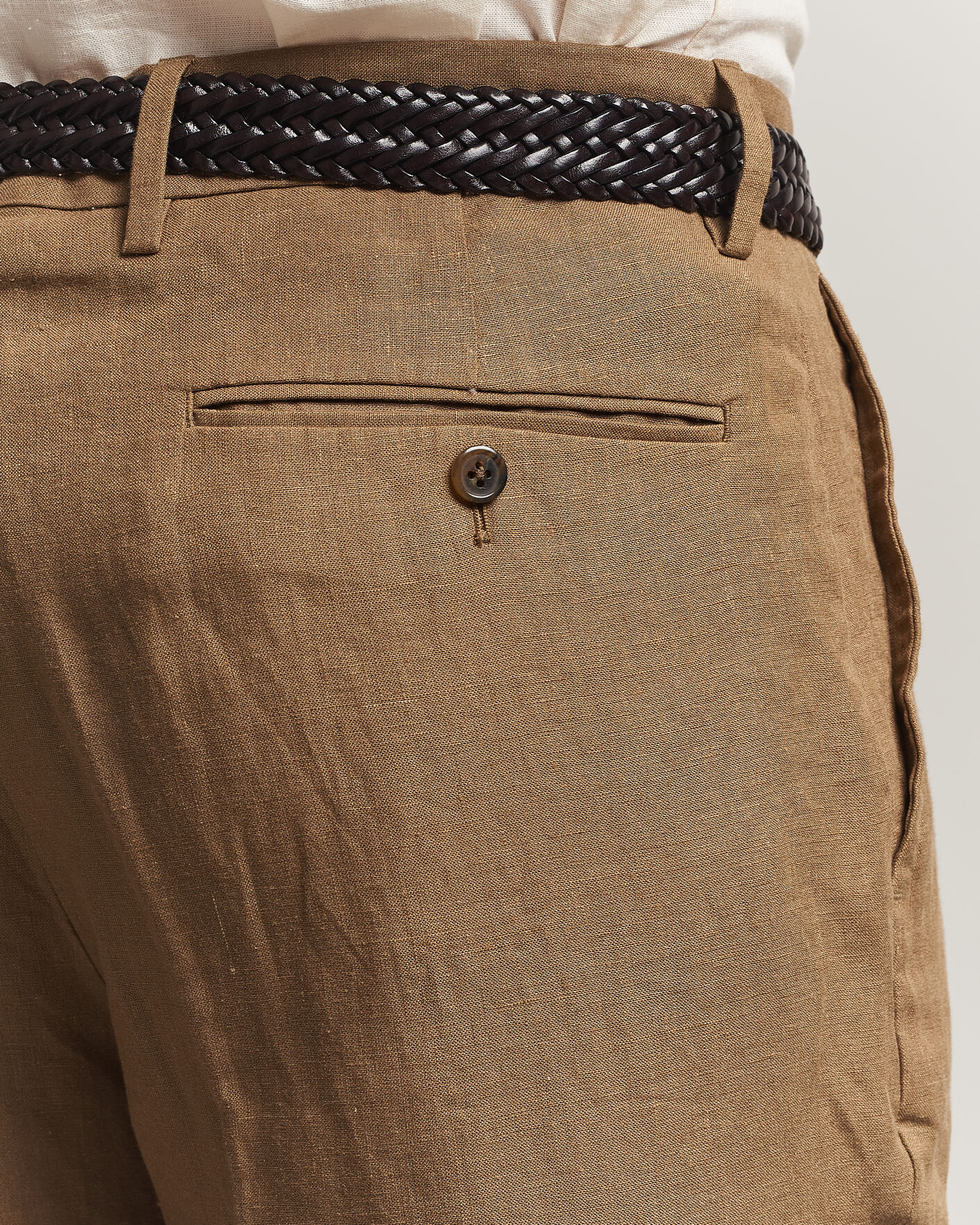 Herren | Hosen | Polo Ralph Lauren | Linen Pleated Trousers Light Sable