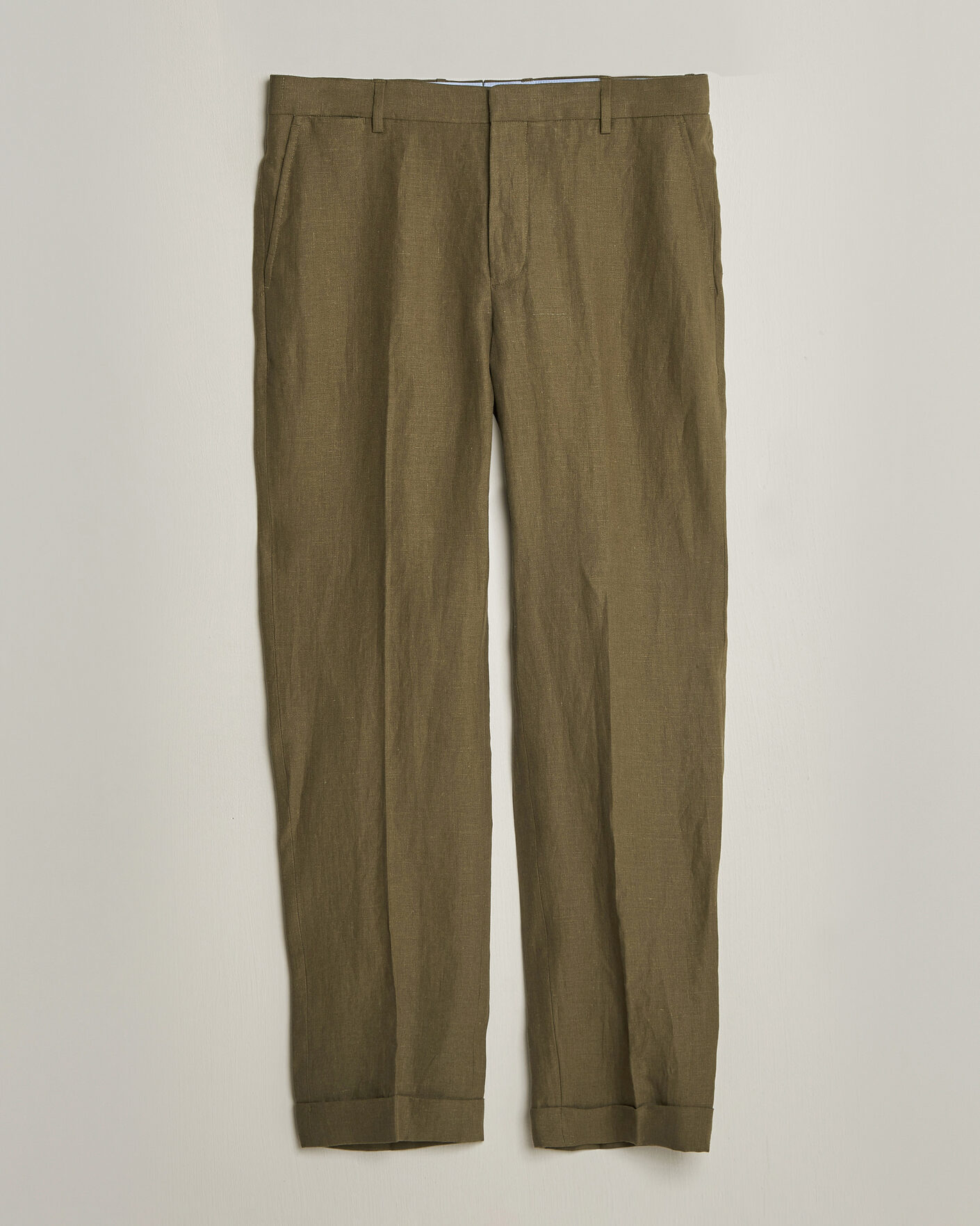 Herren | Hosen | Polo Ralph Lauren | Linen Pleated Trousers Basic Olive