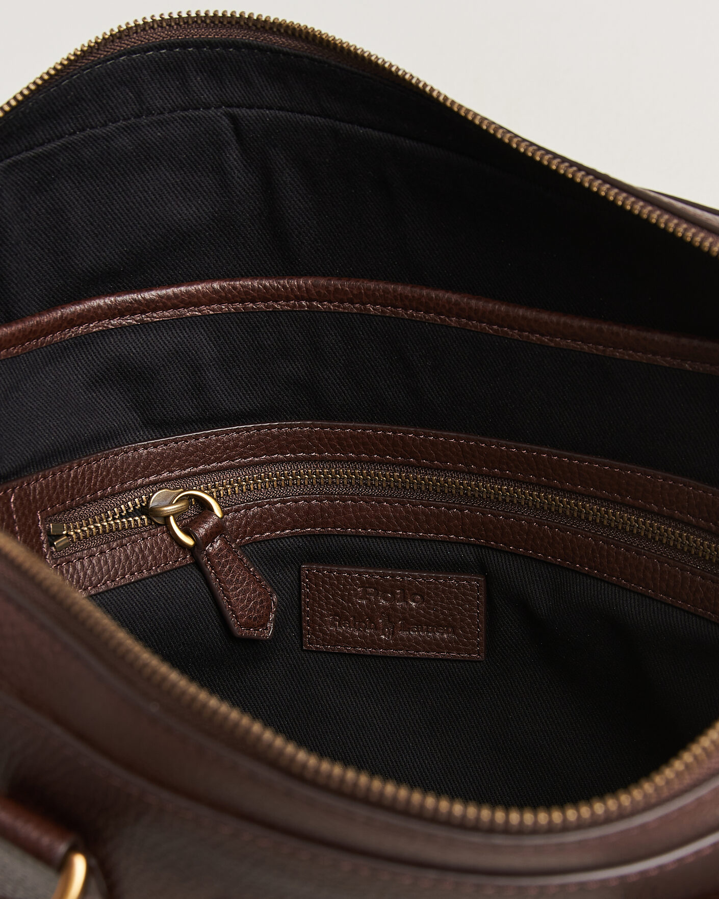 Herren | Taschen | Polo Ralph Lauren | Pebble Leather Briefcase Dark Brown