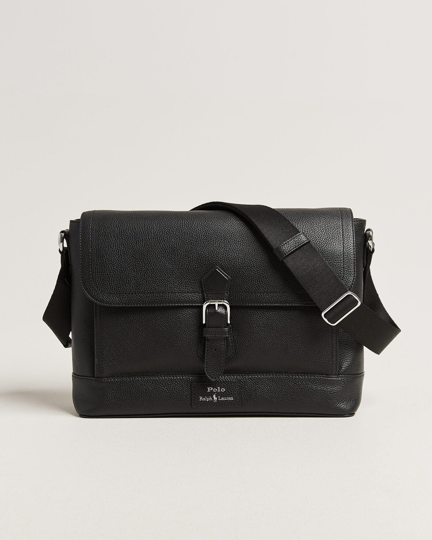 Herren | Taschen | Polo Ralph Lauren | Pebble Leather Messenger Bag Black