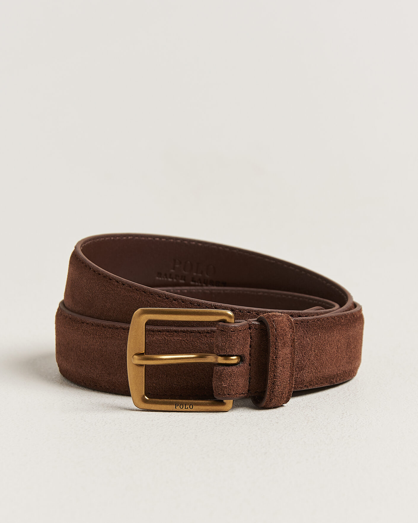 Herren | Gürtel | Polo Ralph Lauren | Suede Belt Dark Brown