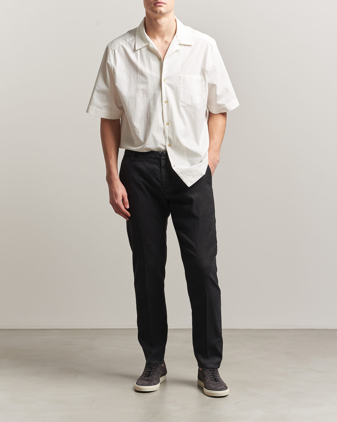 Herren | Hosen | Dondup | Spiritisimo Linen Stretch Chinos Black