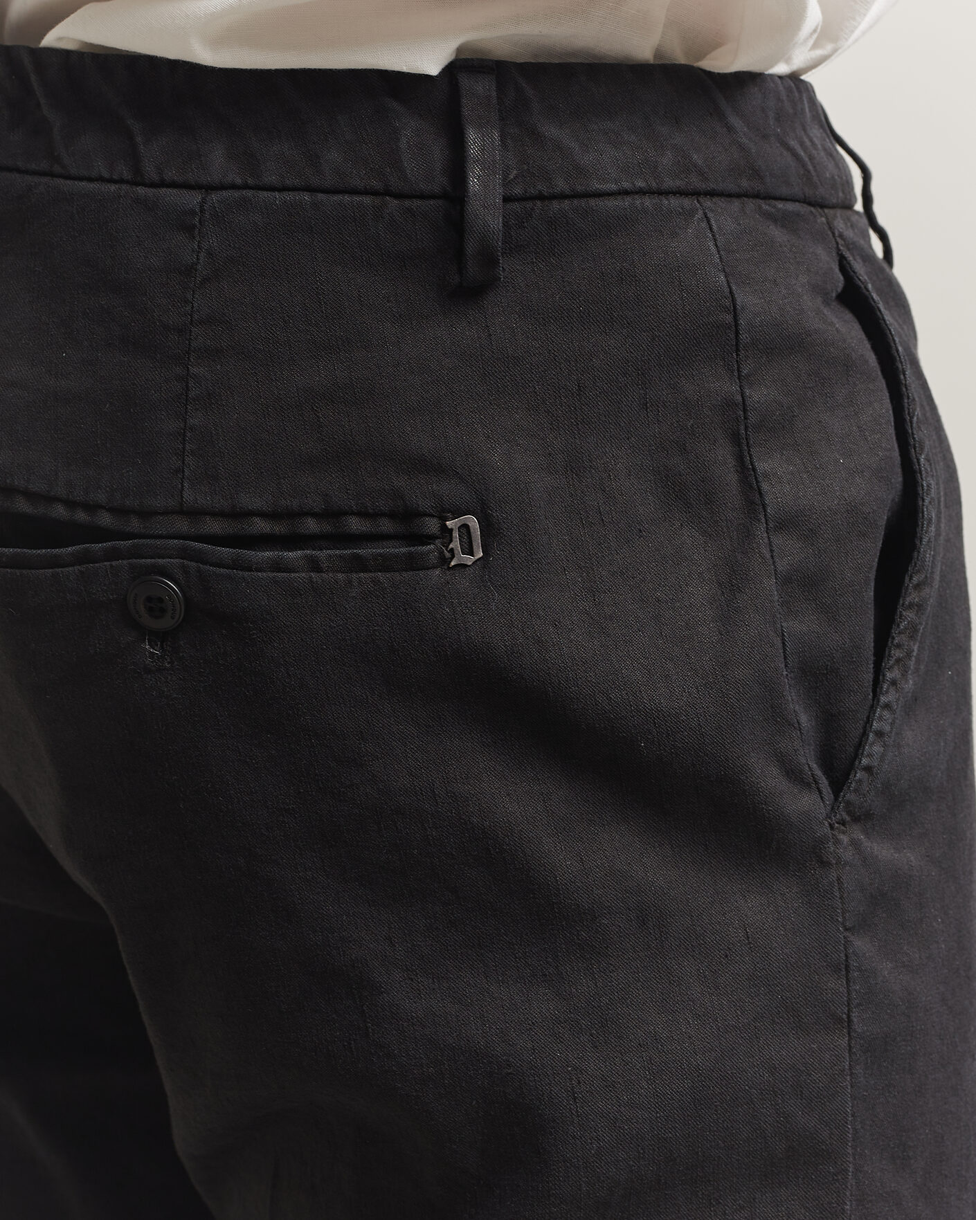 Herren | Hosen | Dondup | Spiritisimo Linen Stretch Chinos Black