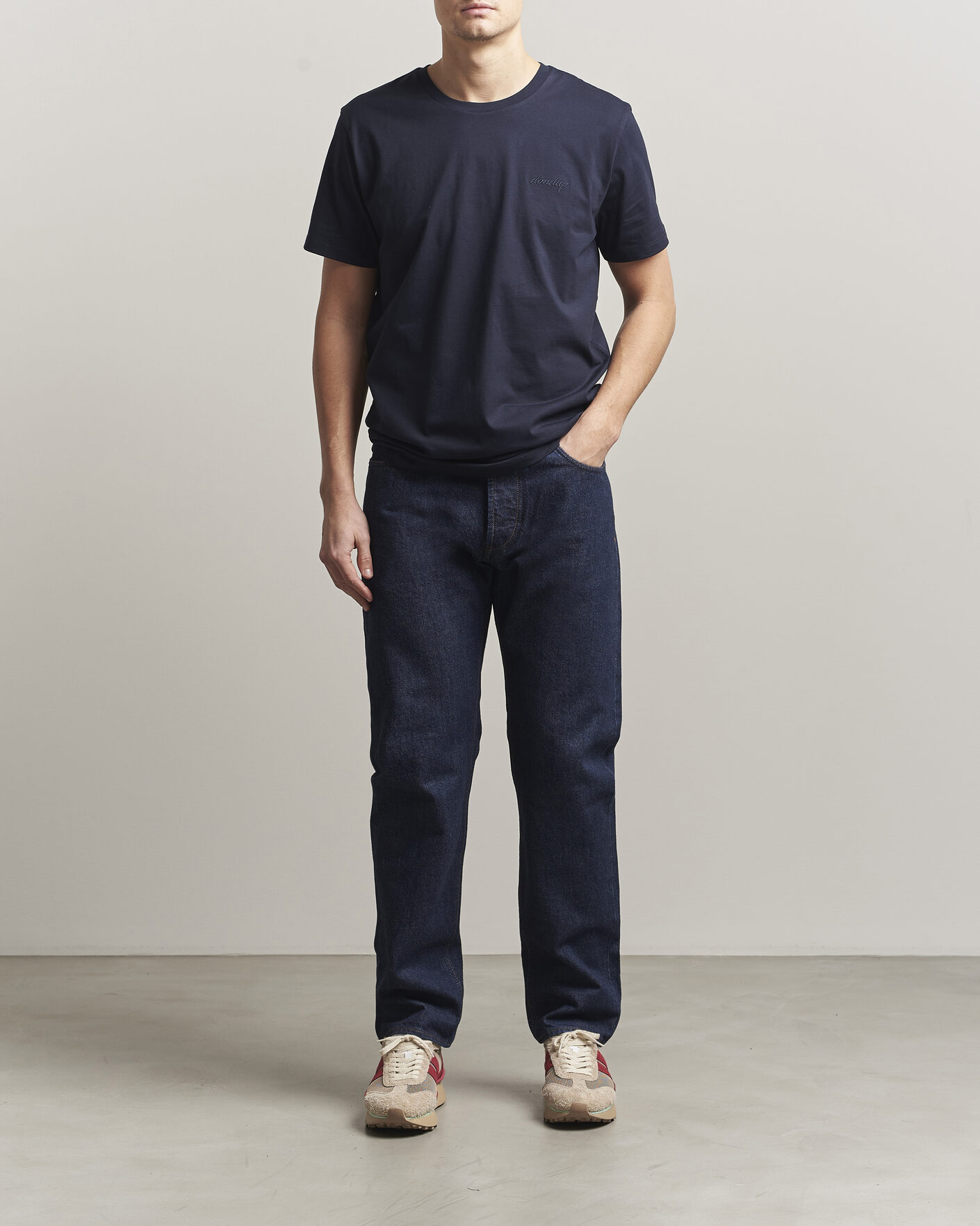 Herren | T-Shirts | Dondup | Logo Crew Neck T-Shirt Navy