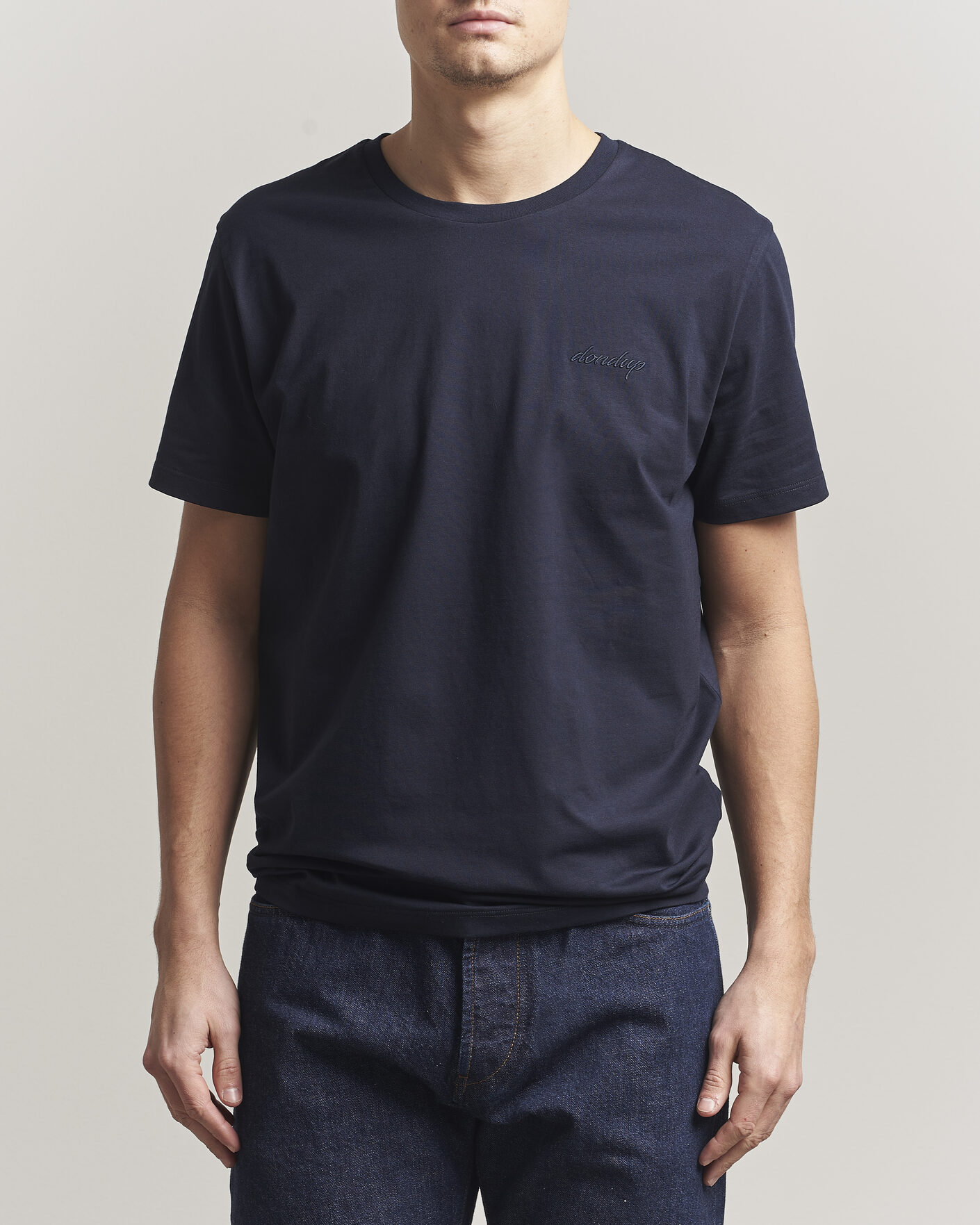 Herren | T-Shirts | Dondup | Logo Crew Neck T-Shirt Navy