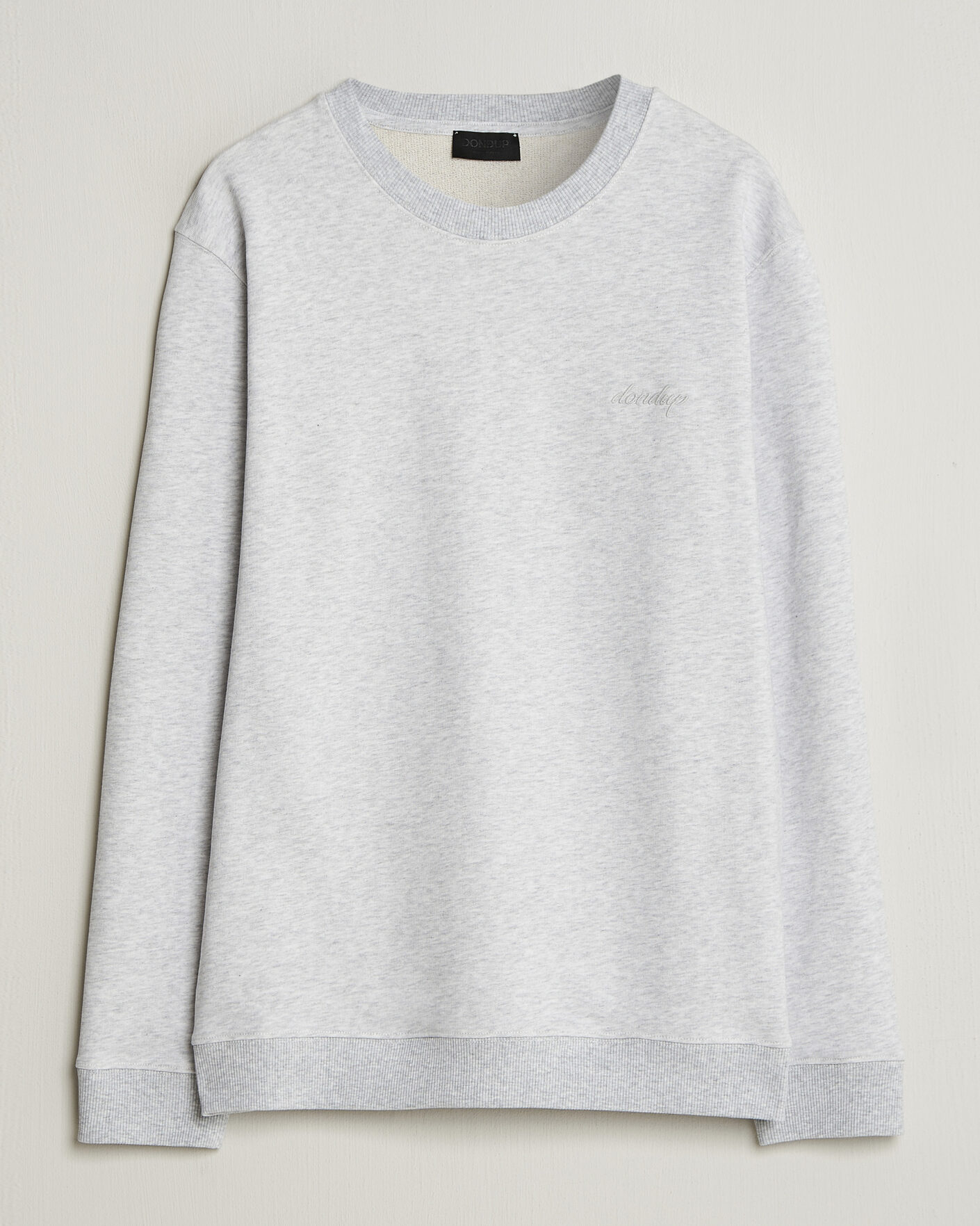 Herren | Pullover | Dondup | Logo Crew Neck Sweatshirt Light Grey Melange