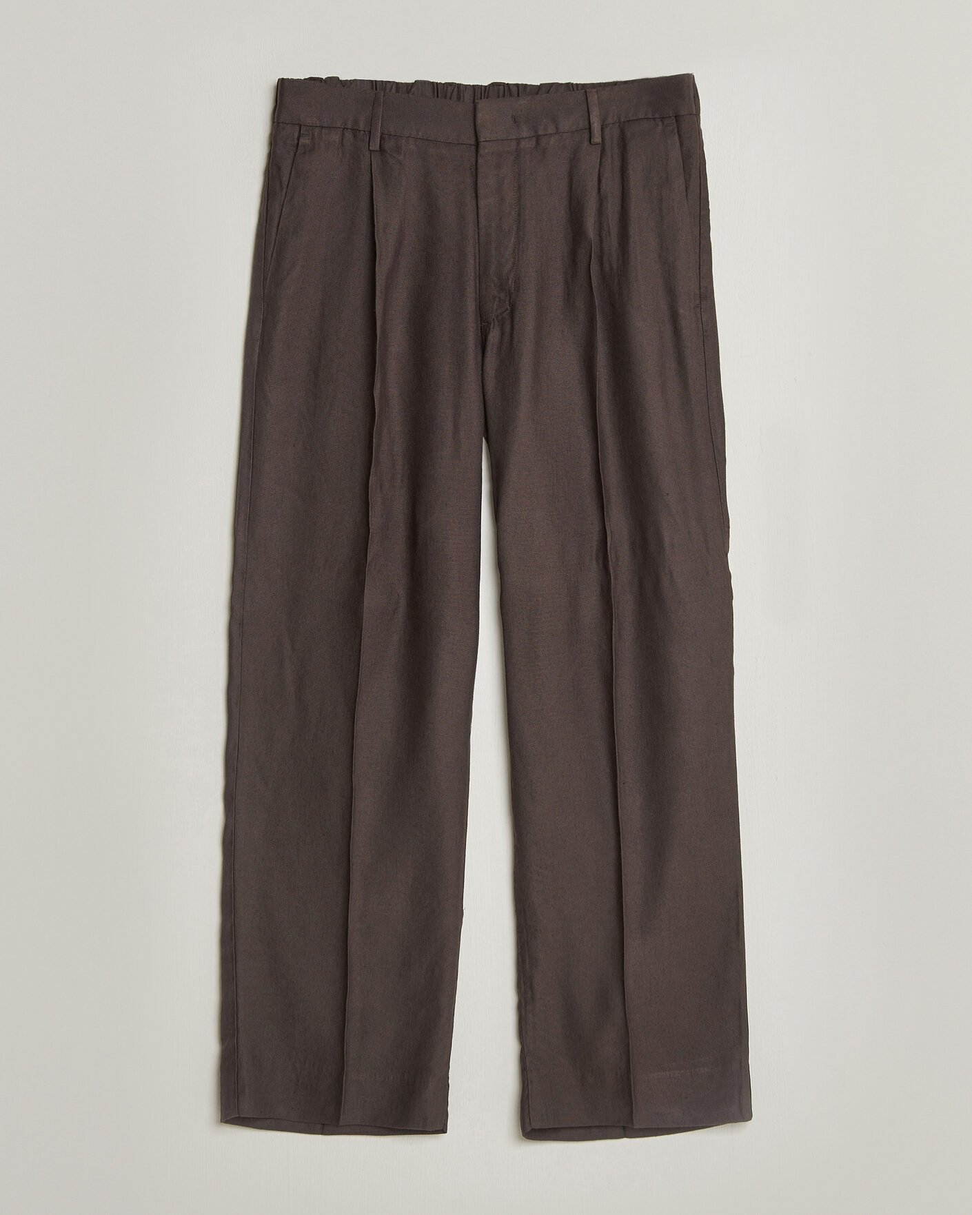 Herren | Hosen | NN07 | Kay Linen/Viscose Drawstring Trousers Deep Truffle