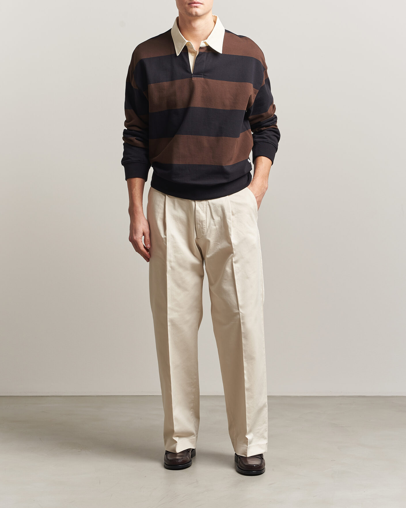 Herren | Hosen | NN07 | Kay Cotton Pleated Trousers Ivory