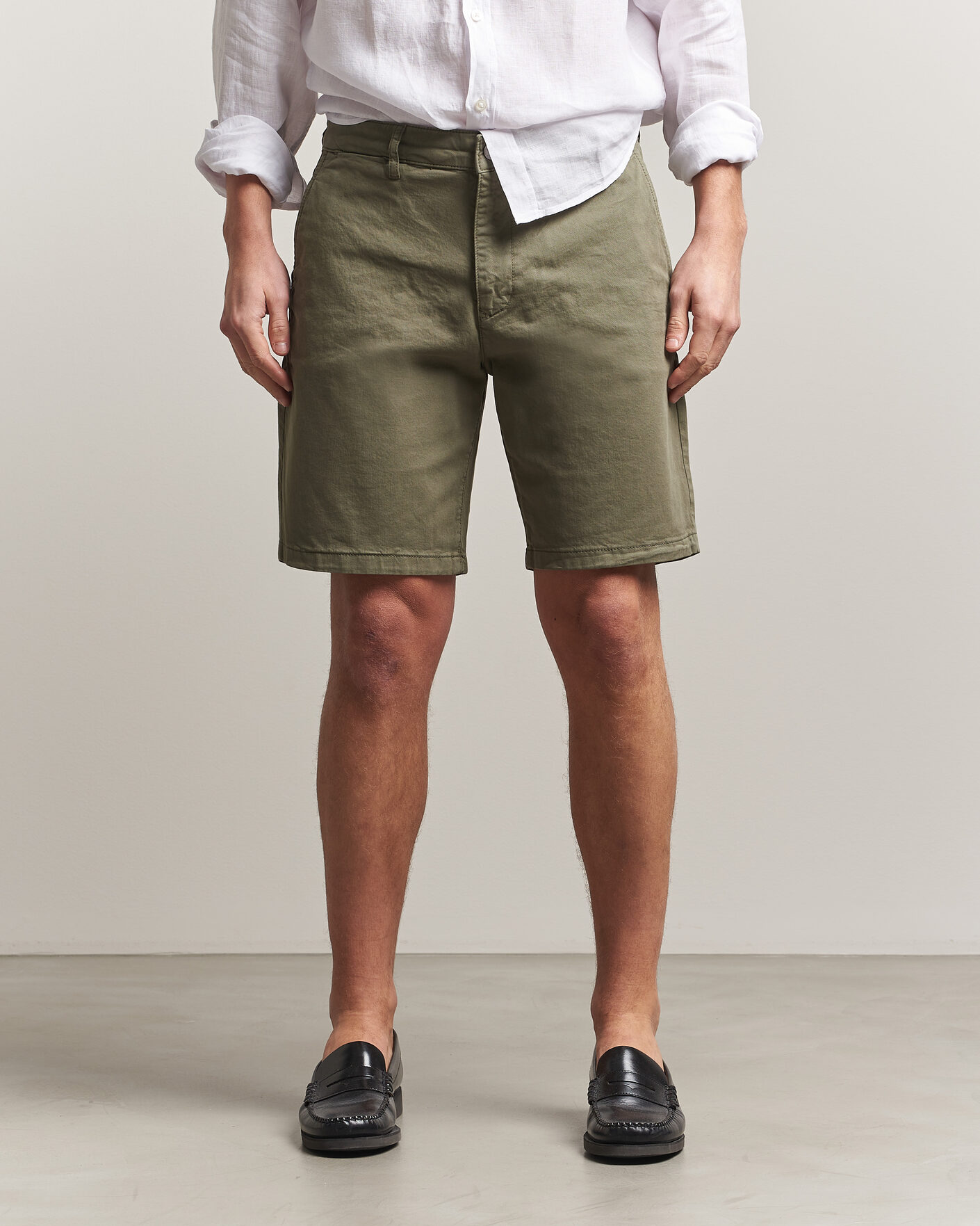 Herren | Shorts | NN07 | Aden Regular Fit Chino Shorts Capers Green