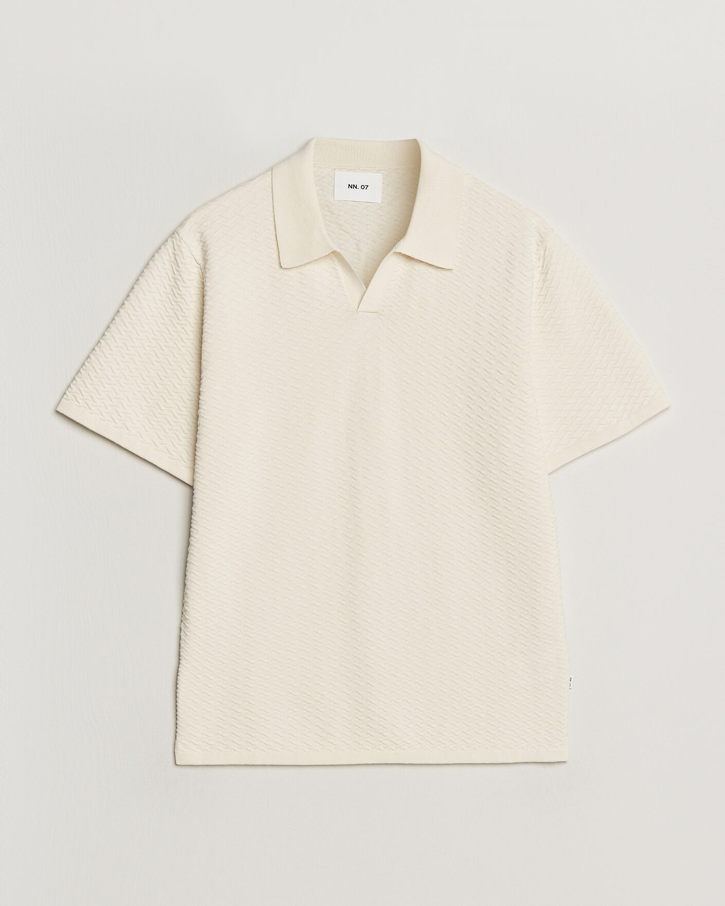 Herren | Poloshirts | NN07 | Paul Structured Knitted Polo Ivory