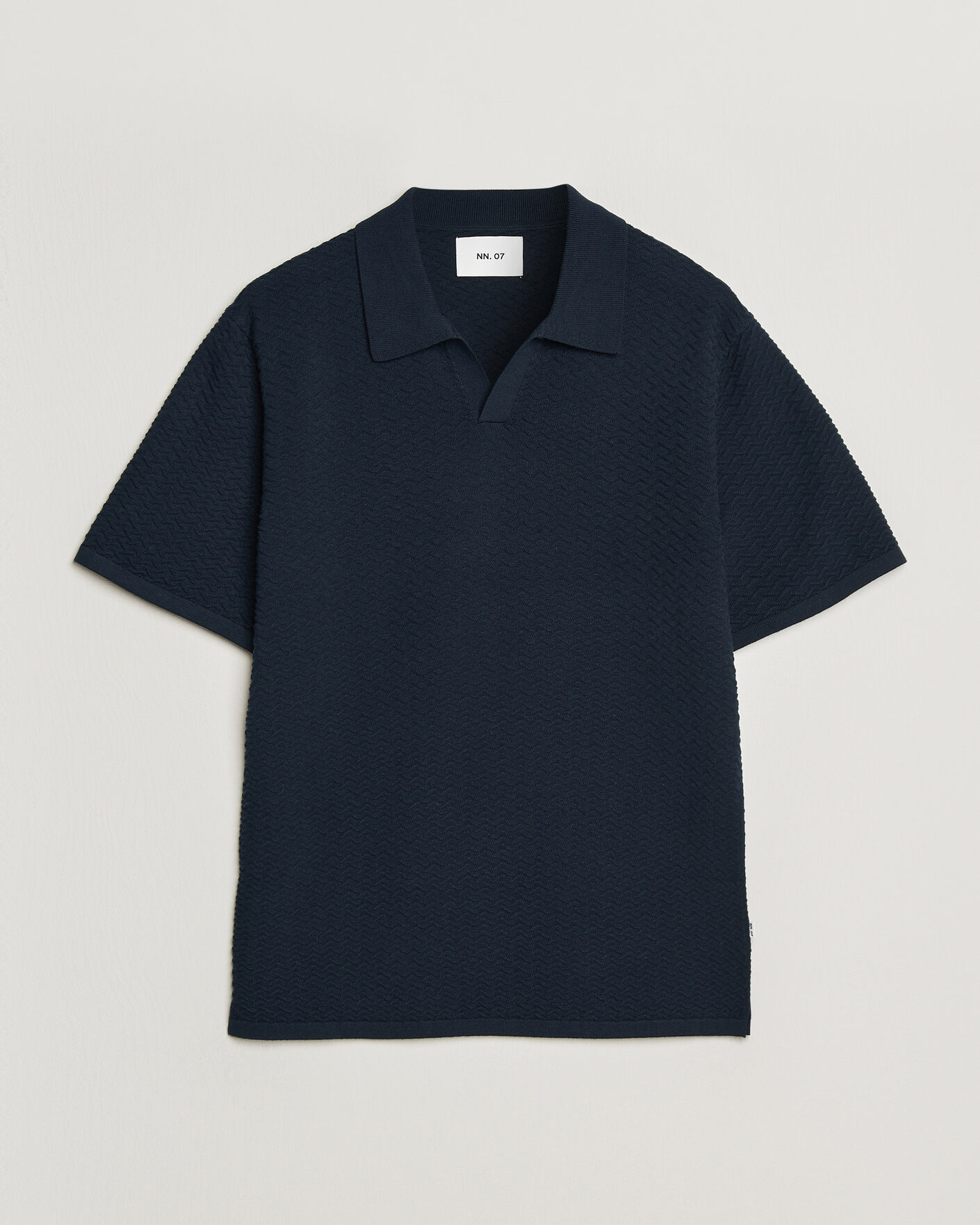 Herren | Poloshirts | NN07 | Paul Structured Knitted Polo Navy Blue