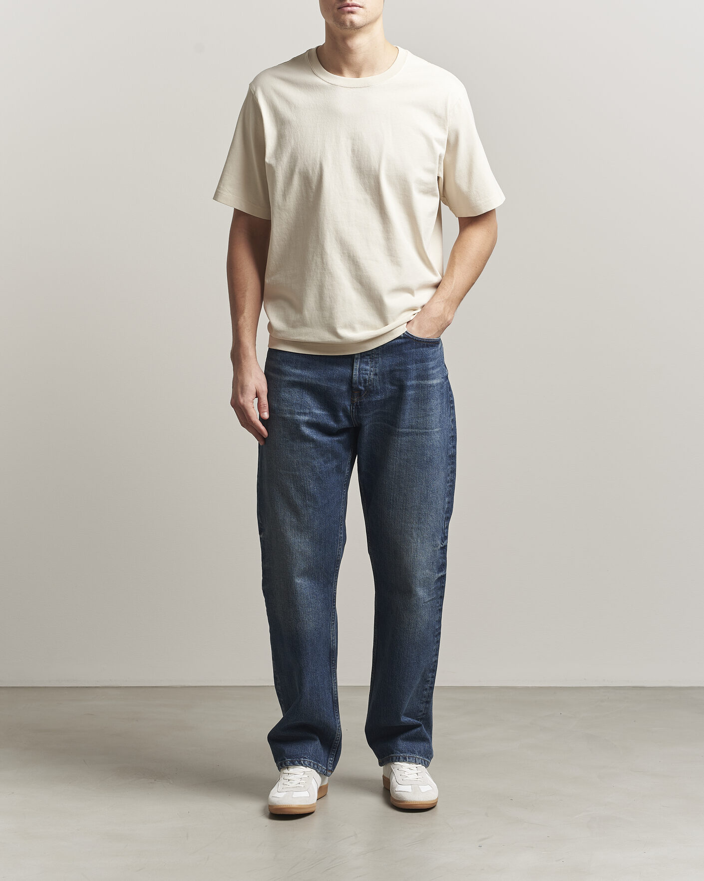 Herren | T-Shirts | NN07 | Jett Washed Printed Crew Neck T-Shirt Ivory
