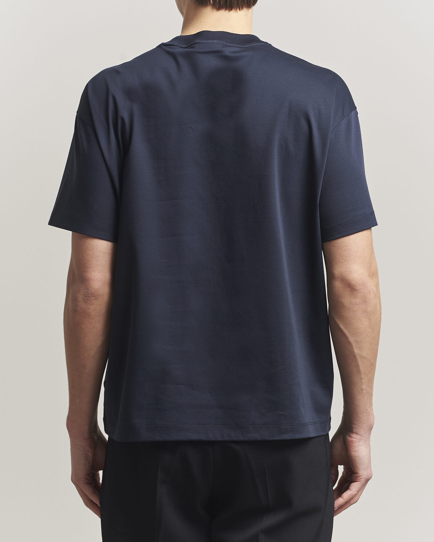 Herren | T-Shirts | NN07 | Lionel Mercerized Crew Neck T-Shirt Navy Blue