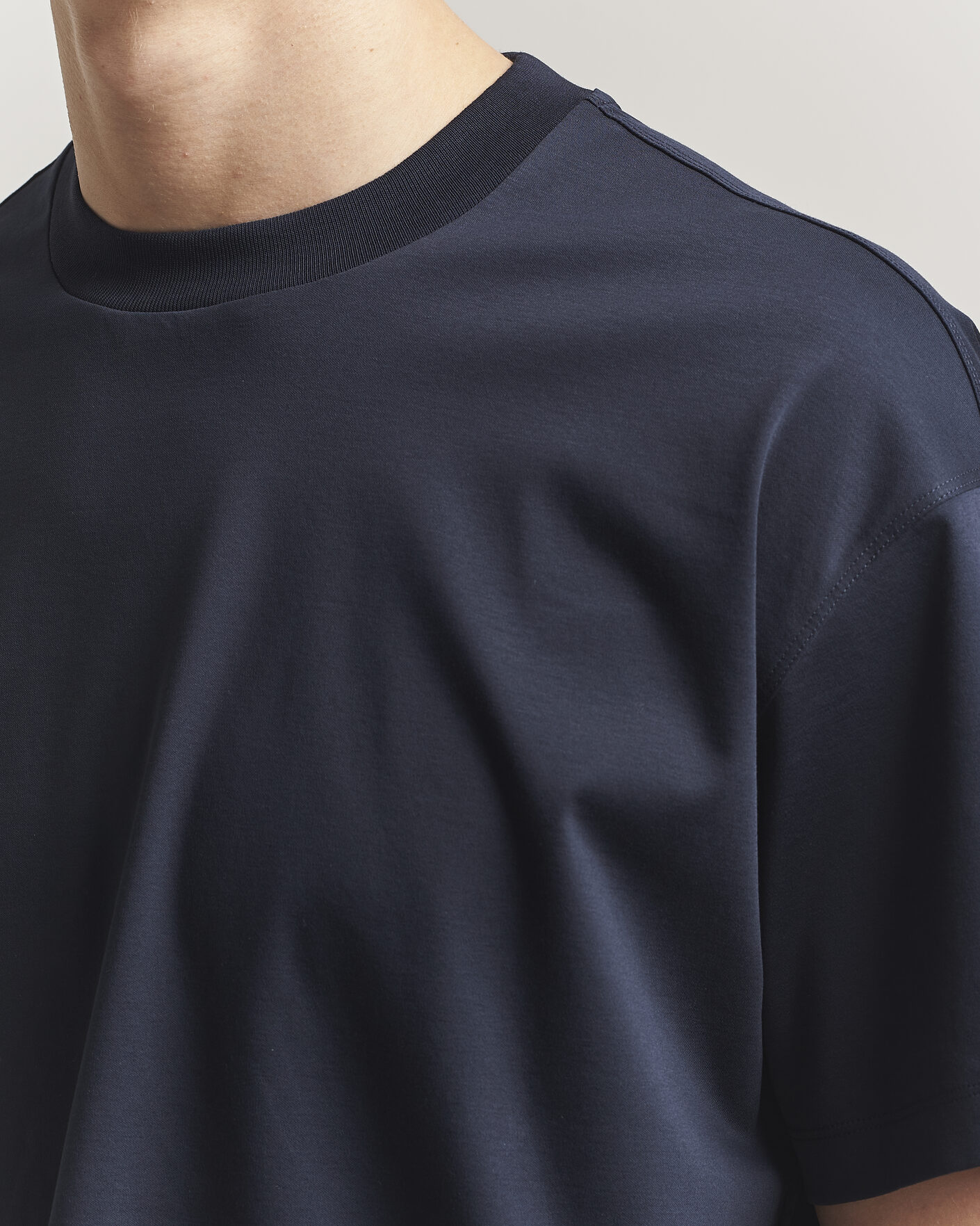 Herren | T-Shirts | NN07 | Lionel Mercerized Crew Neck T-Shirt Navy Blue