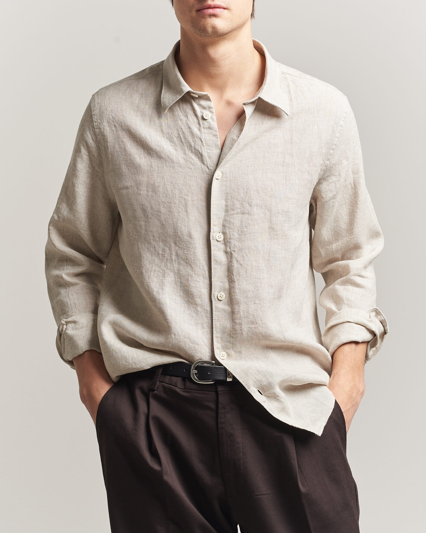 Herren | Hemden | NN07 | Enzo Linen Shirt Oat