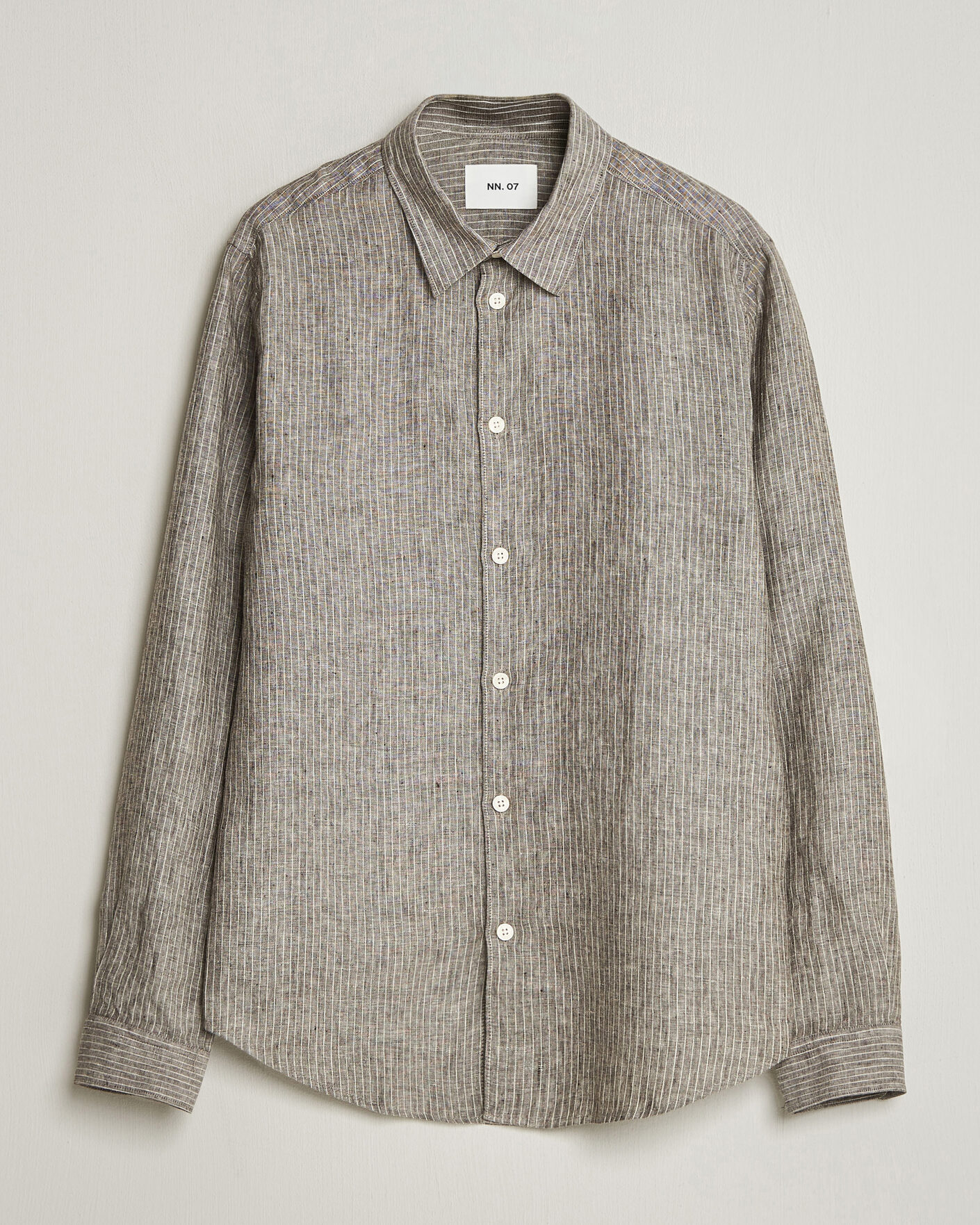 Herren | Hemden | NN07 | Enzo Linen Shirt Clay Stripe