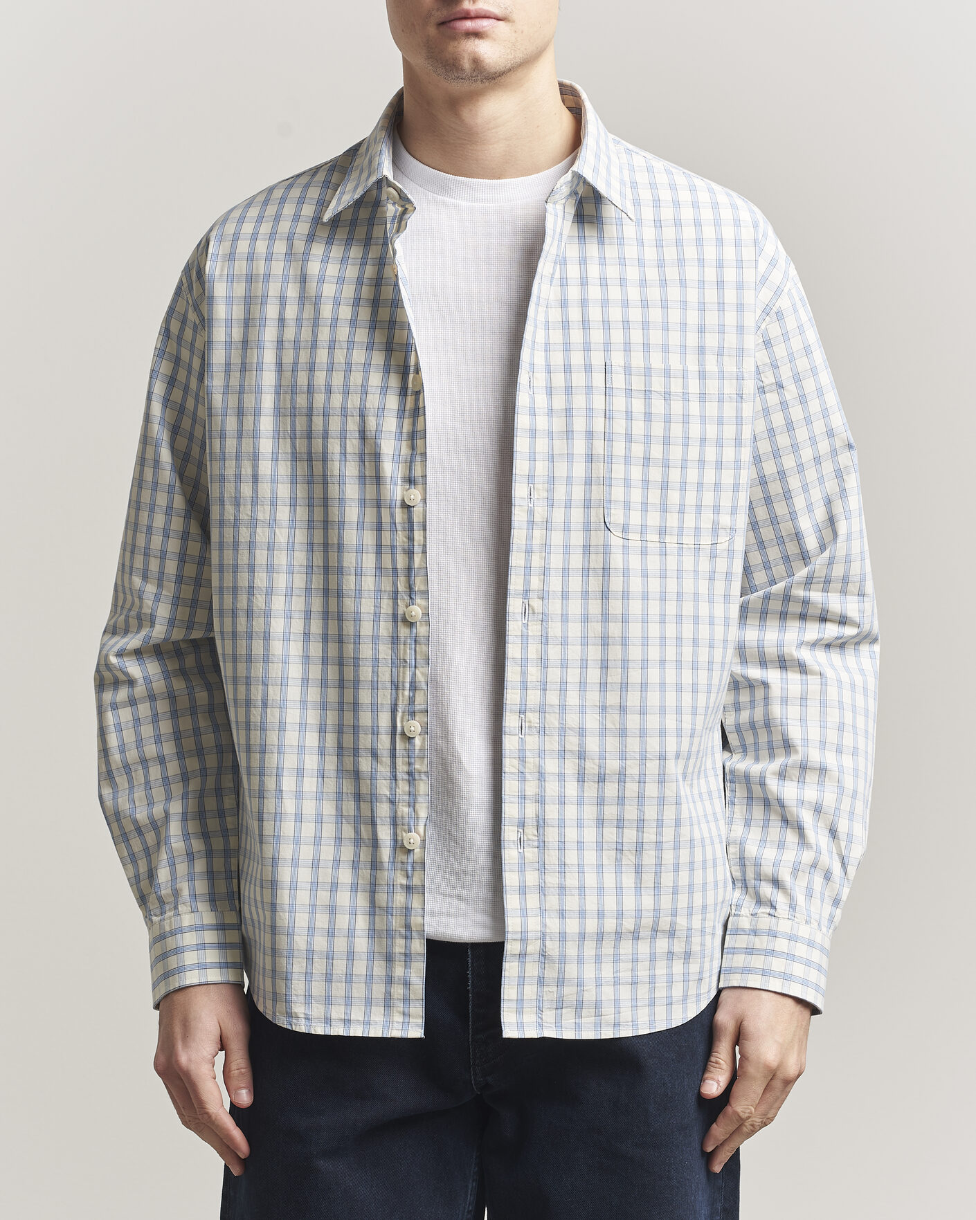Herren | Hemden | NN07 | Deon Brushed Cotton Shirt Ecru Check