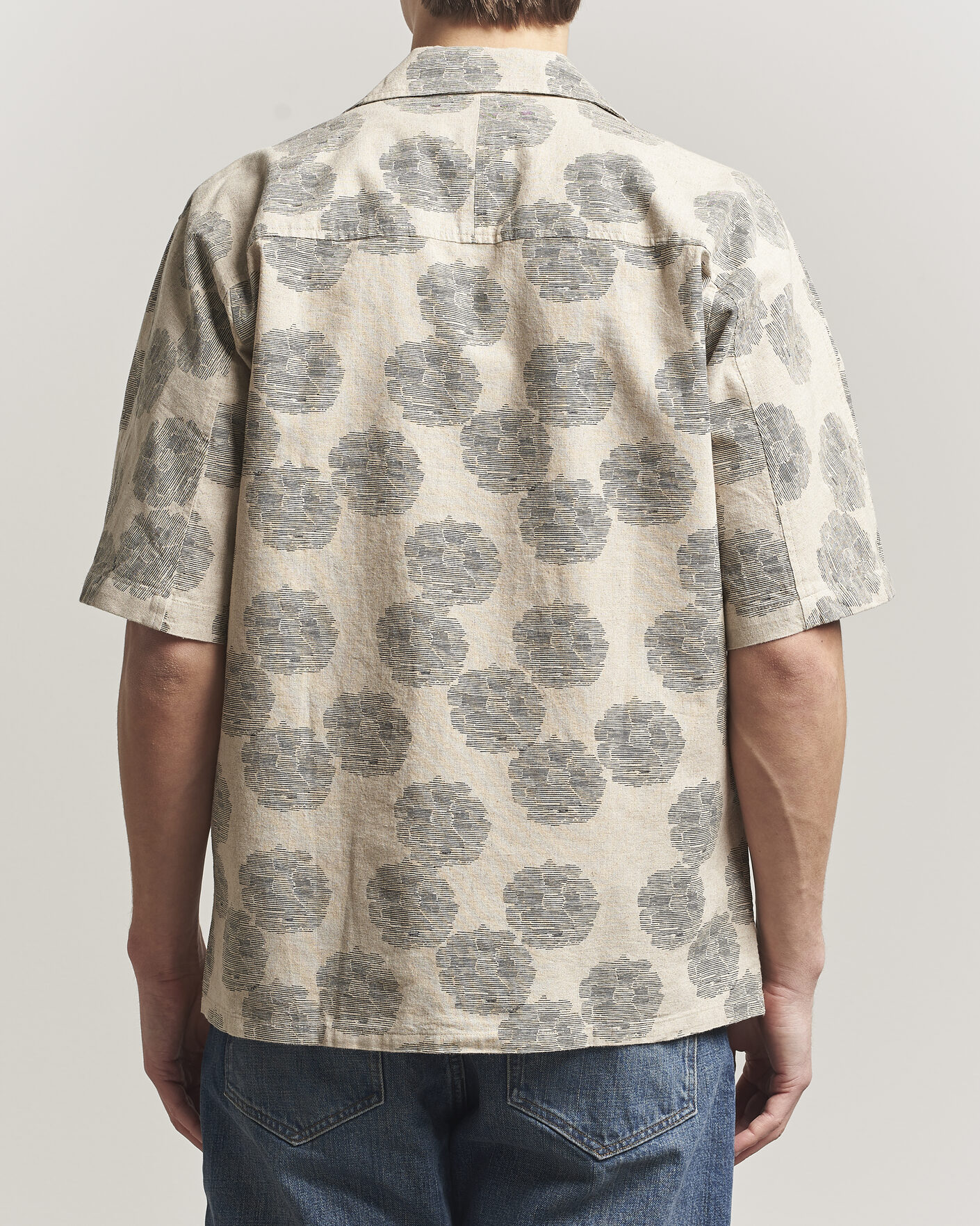 Herren | Hemden | NN07 | Ole Printed Short Sleeve Shirt Oatmeal