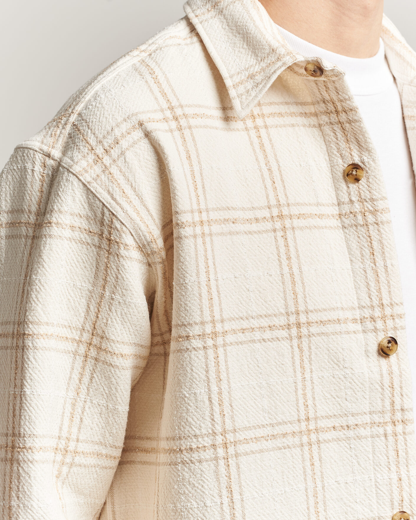 Herren | Hemden | NN07 | Adwin Checked Overshirt Ivory