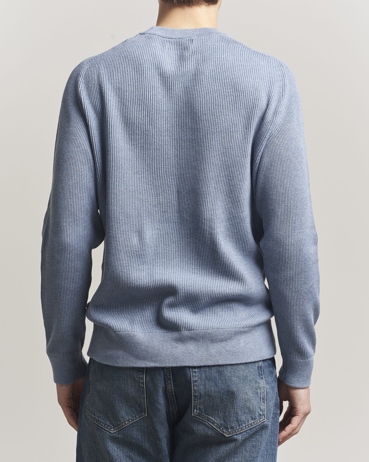 Herren | Pullover | NN07 | Kevin Cotton Knitted Sweater Stone Blue