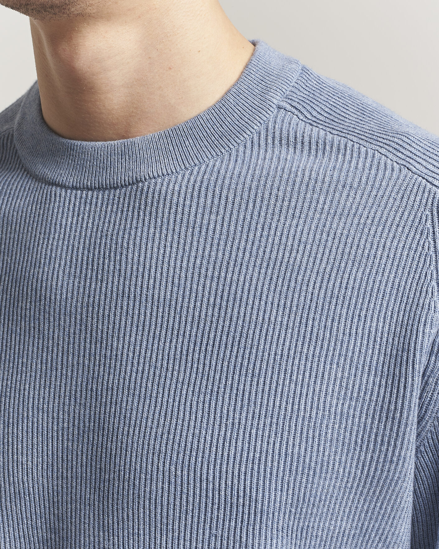 Herren | Pullover | NN07 | Kevin Cotton Knitted Sweater Stone Blue