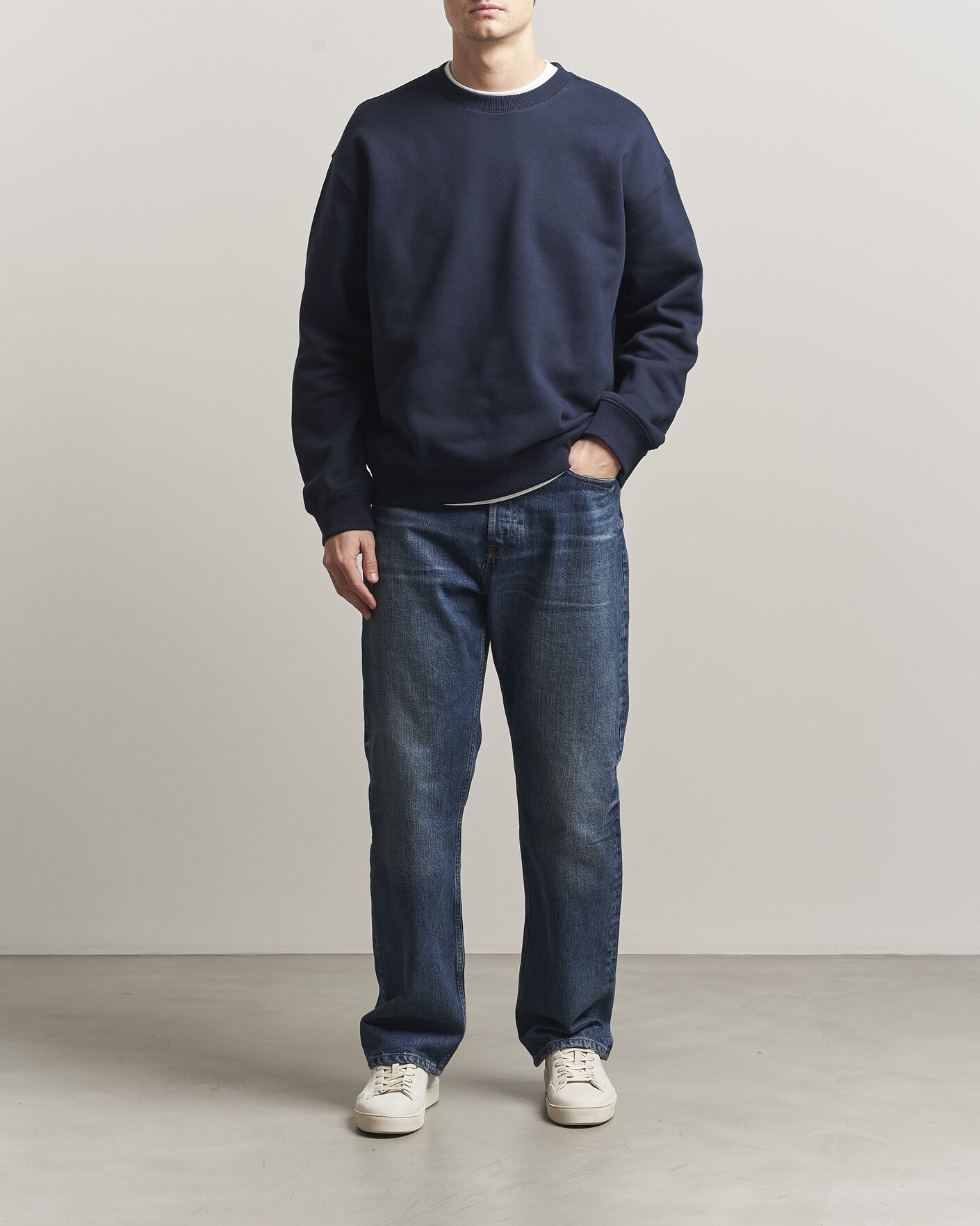 Herren | Pullover | NN07 | David Crew Neck Sweatshirt Navy Blue