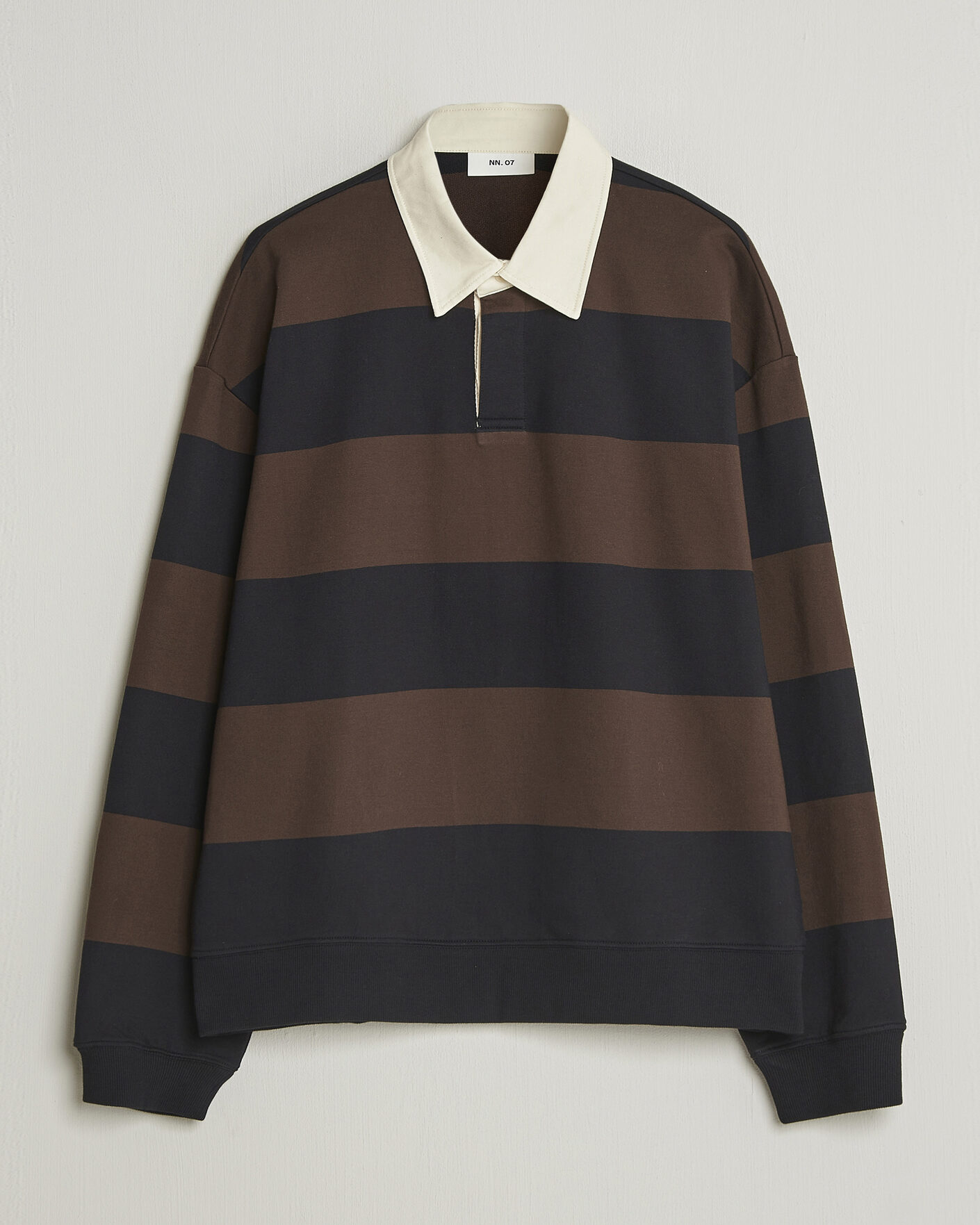 Herren | Pullover | NN07 | David Rugby Sweater Brown Stripe