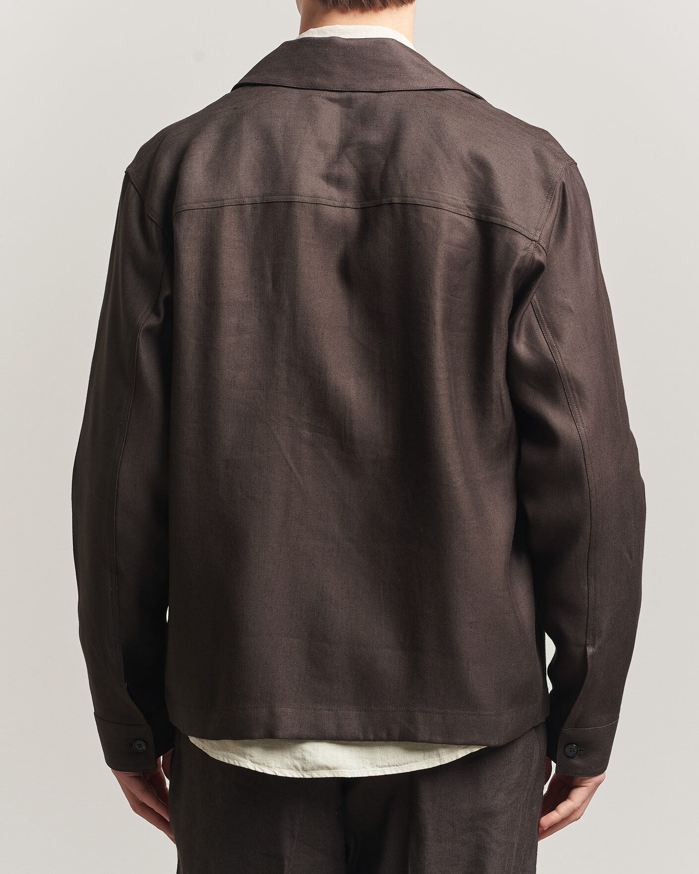 Herren | Hemden | NN07 | Alban Linen/Viscose Overshirt Deep Truffle