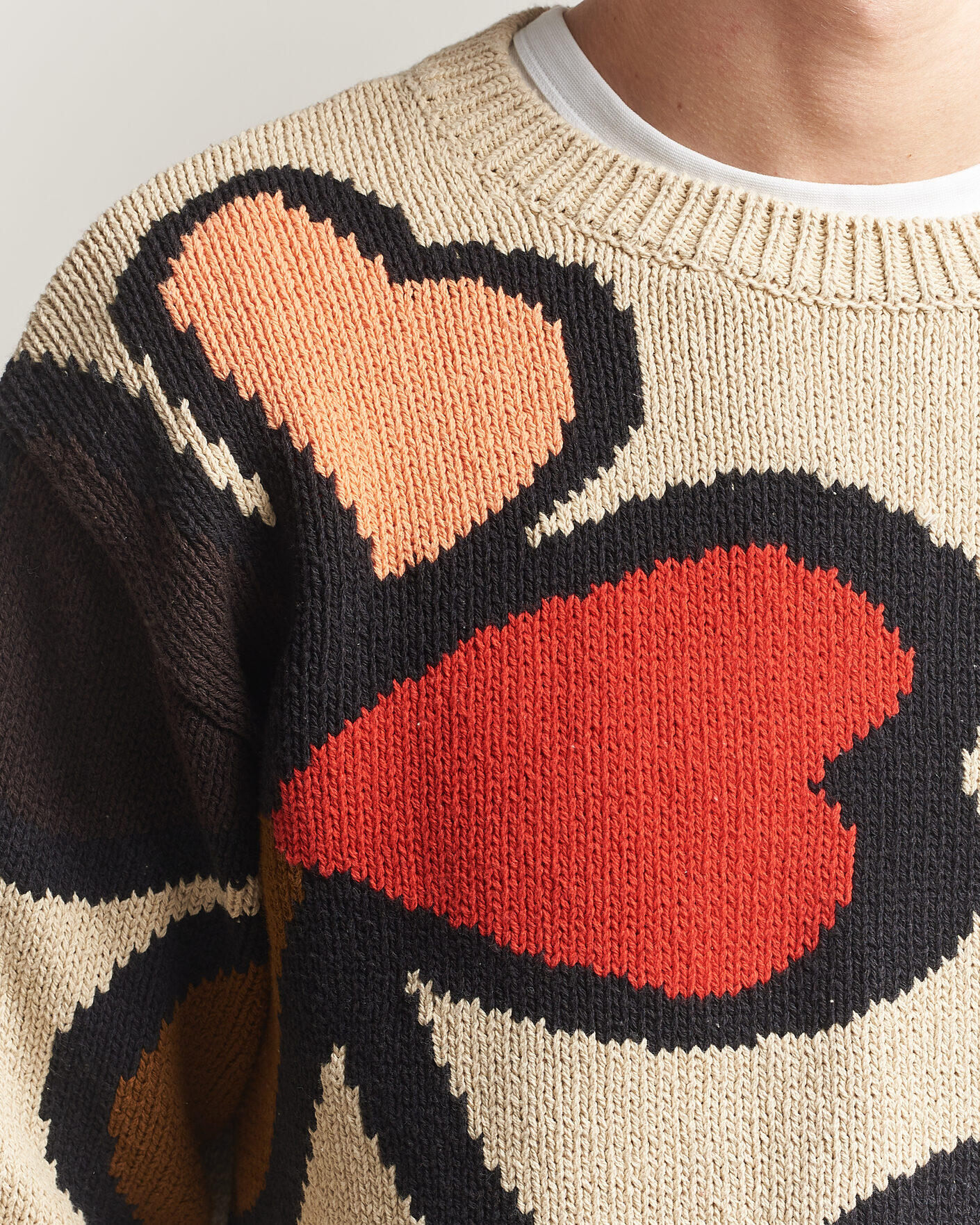 Herren | Pullover | NN07 | Todd Printed Flower Sweater Ecru Multi