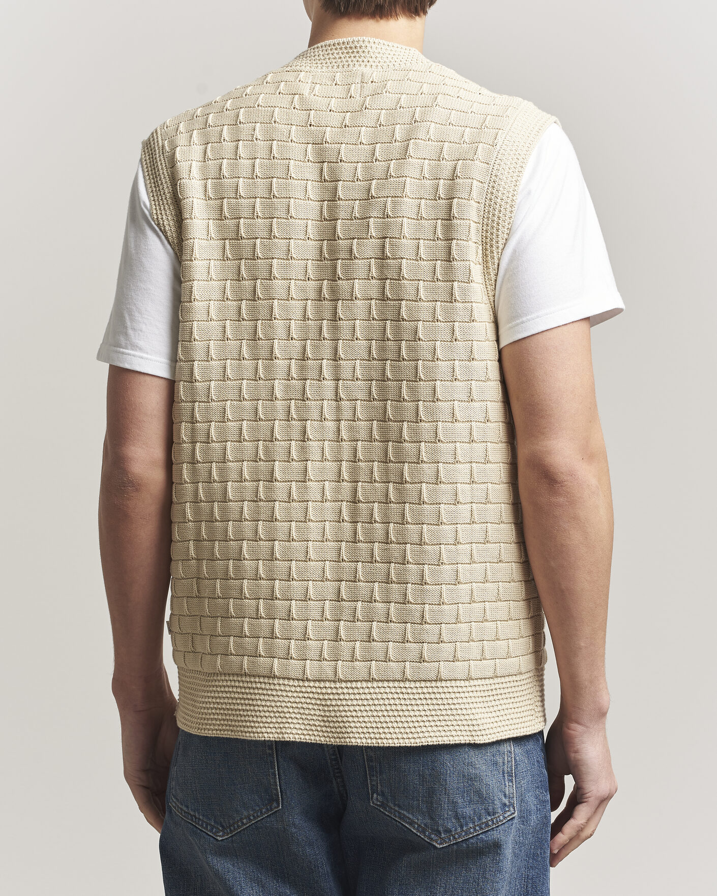 Herren | Pullover | NN07 | Reece Knitted Vest Ecru