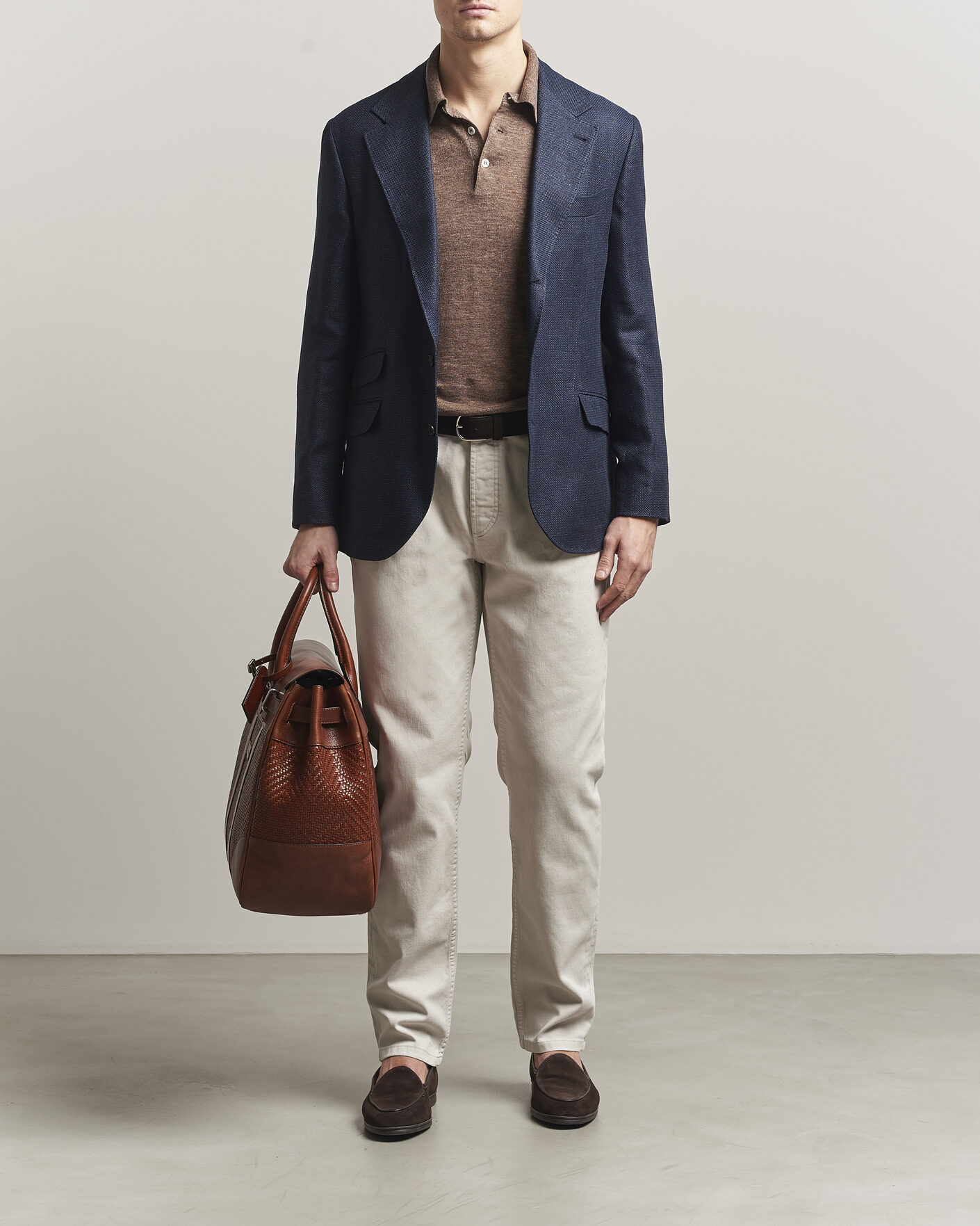 Herren | Sakkos | Brunello Cucinelli | Linen/Silk Hopsack Blazer Navy