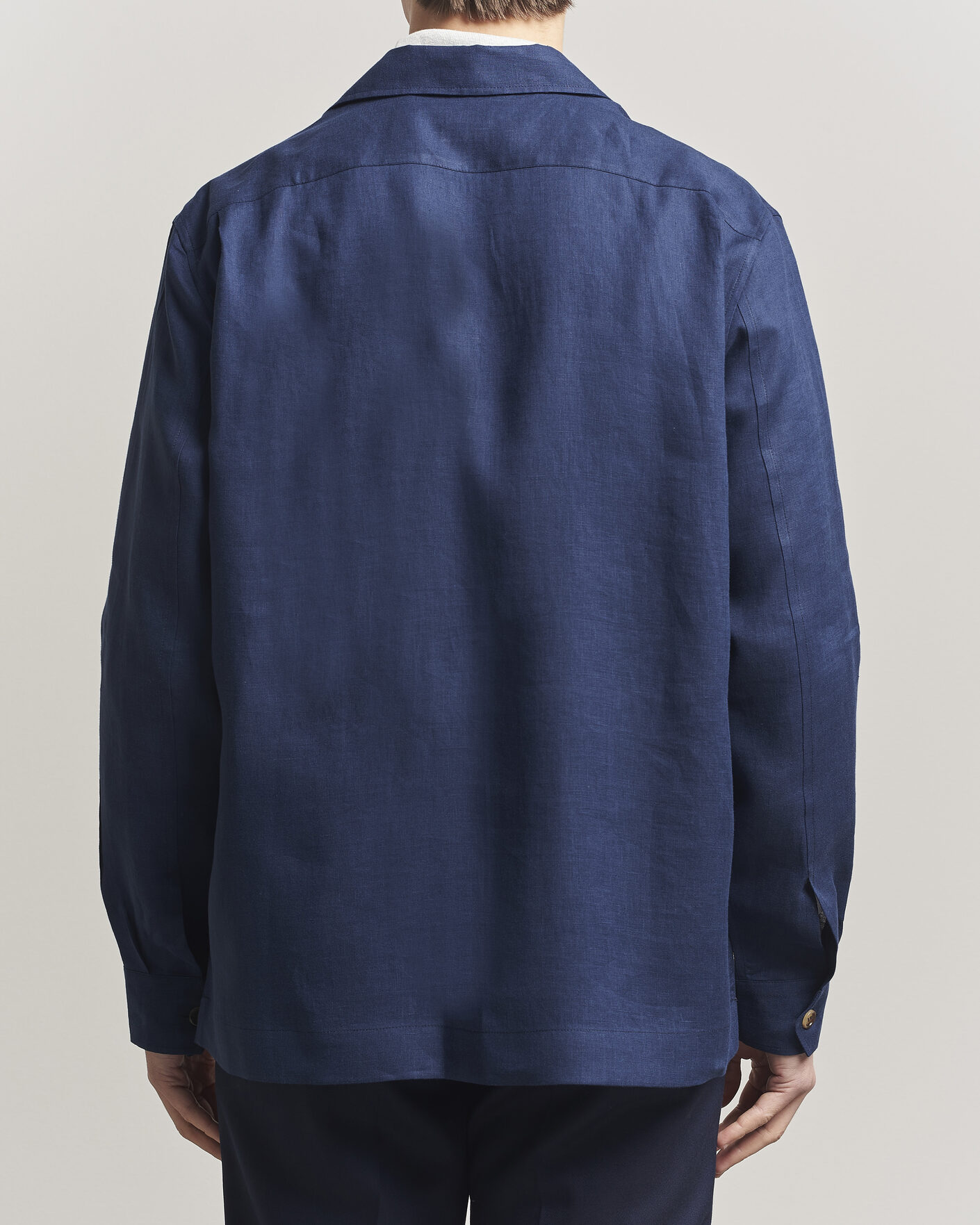 Herren | Hemden | Brunello Cucinelli | Linen Shirt Jacket Navy