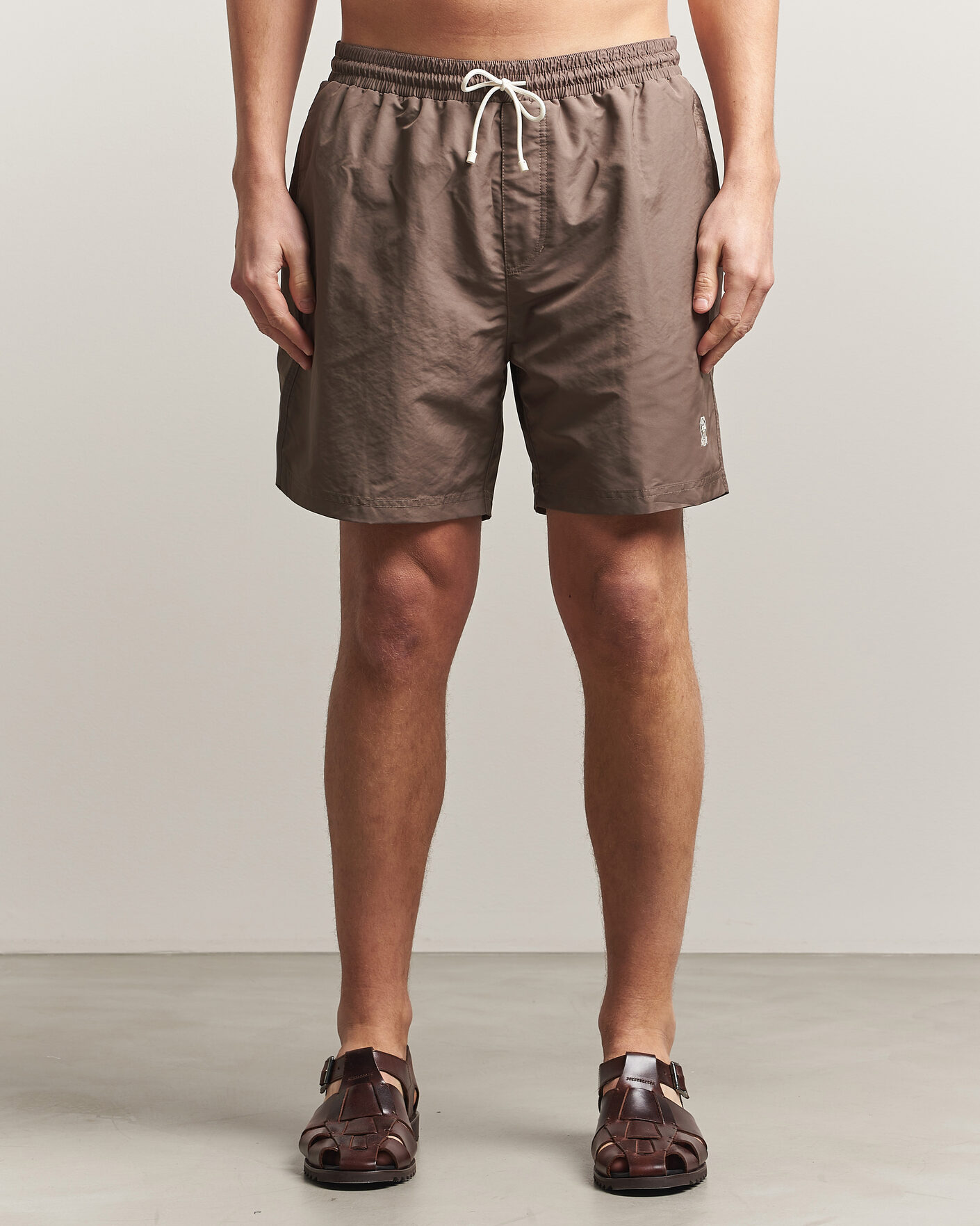 Herren | Badehosen | Brunello Cucinelli | Nylon Swim Trunks Brown