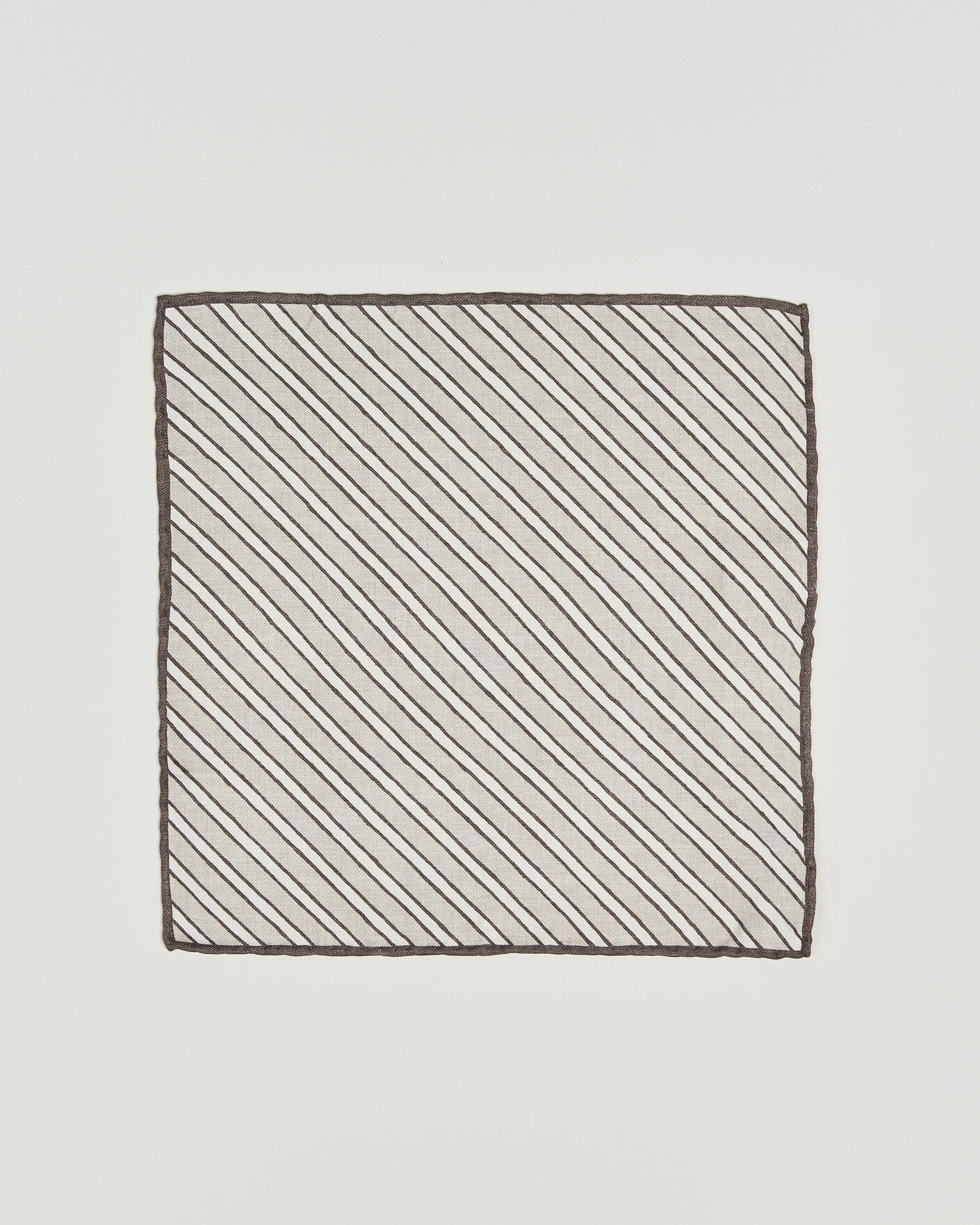 Herren | Einstecktücher | Brunello Cucinelli | Striped Pocket Square Brown