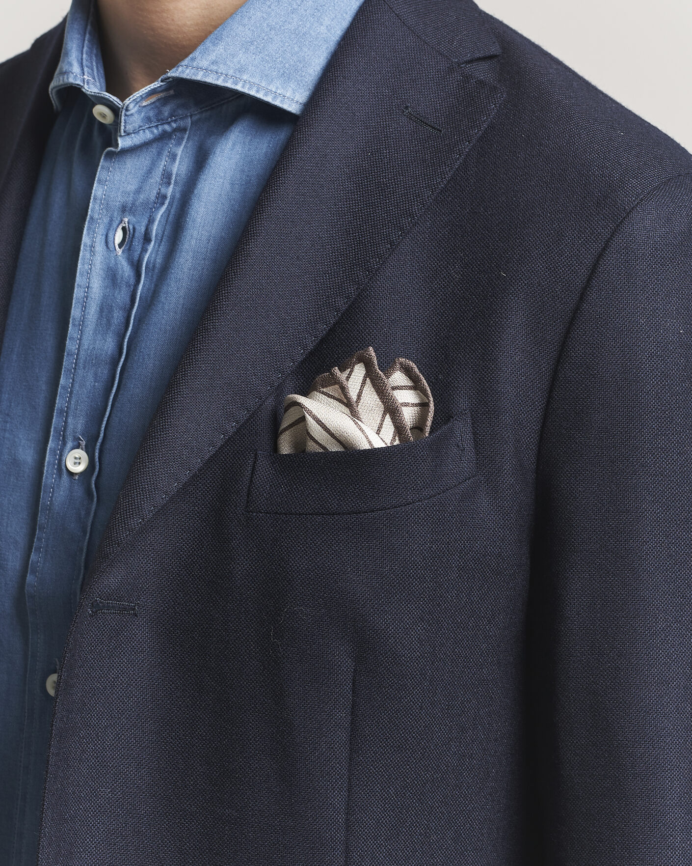 Herren | Einstecktücher | Brunello Cucinelli | Striped Pocket Square Brown