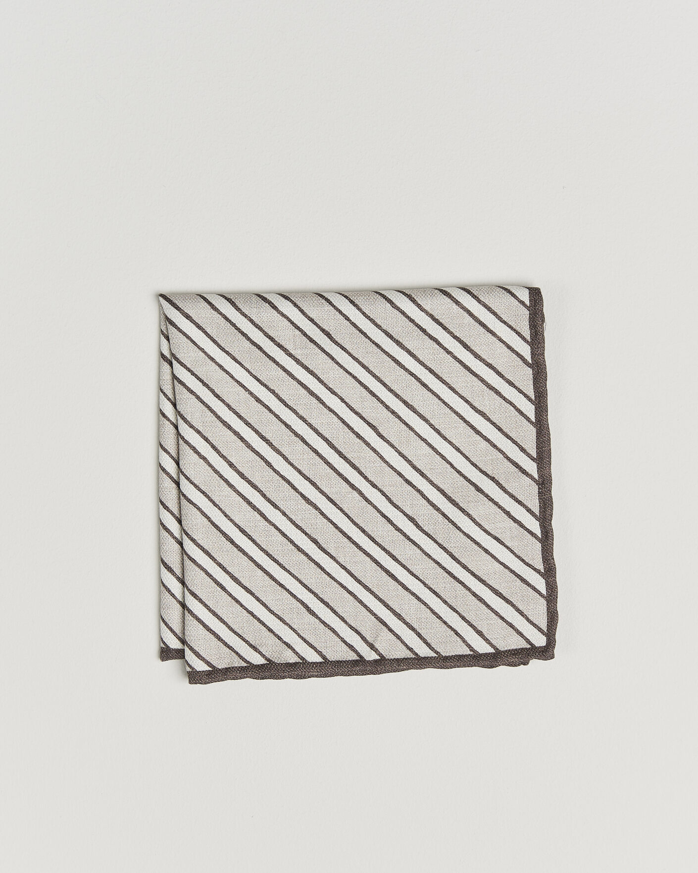 Herren | Einstecktücher | Brunello Cucinelli | Striped Pocket Square Brown
