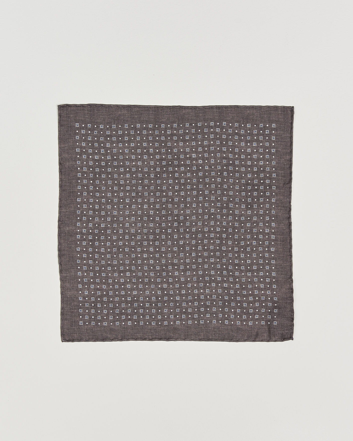 Herren | Einstecktücher | Brunello Cucinelli | Printed Silk Pocket Square Brown